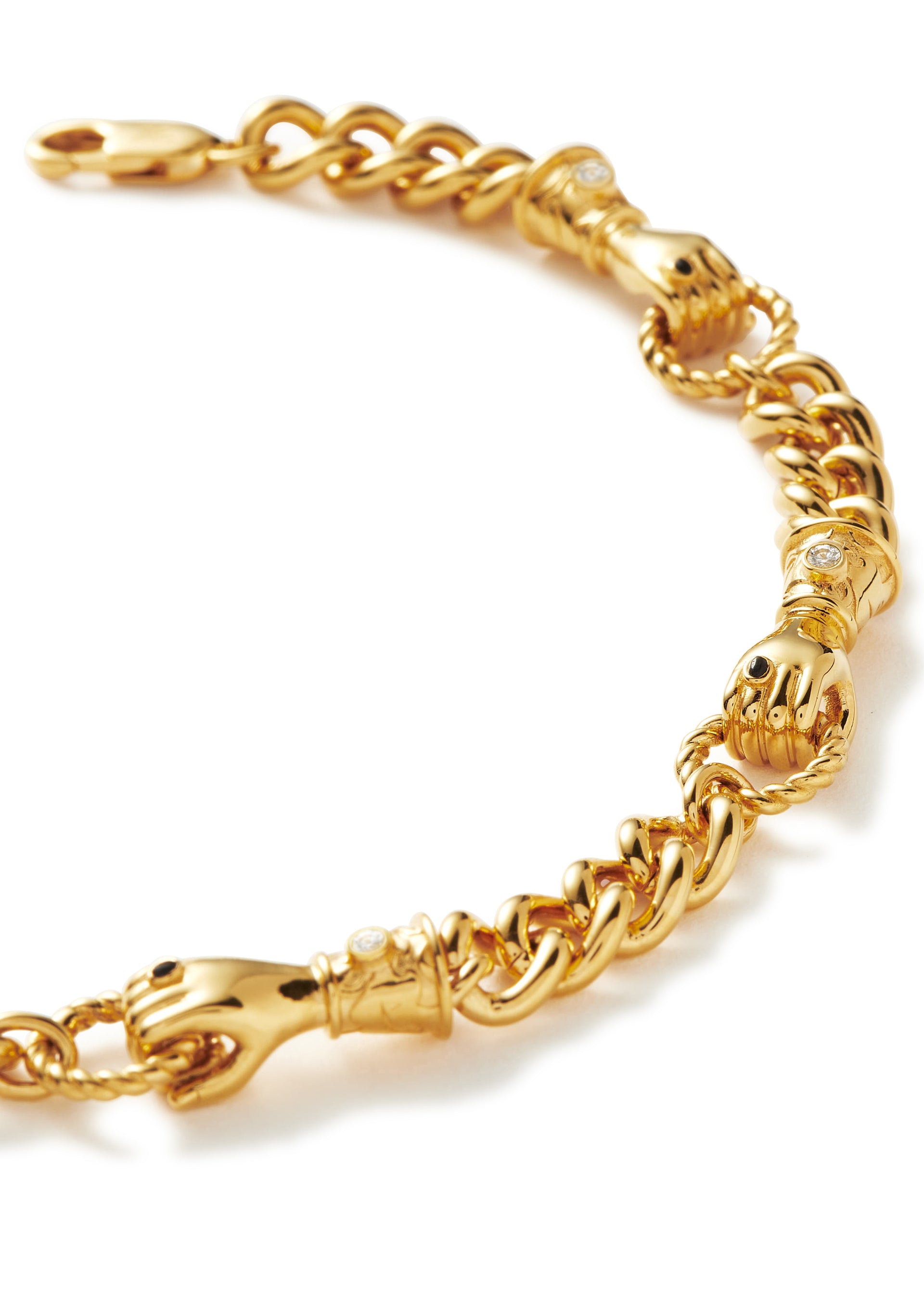 X Harris Reed In Good Hands 18kt gold-plated bracelet