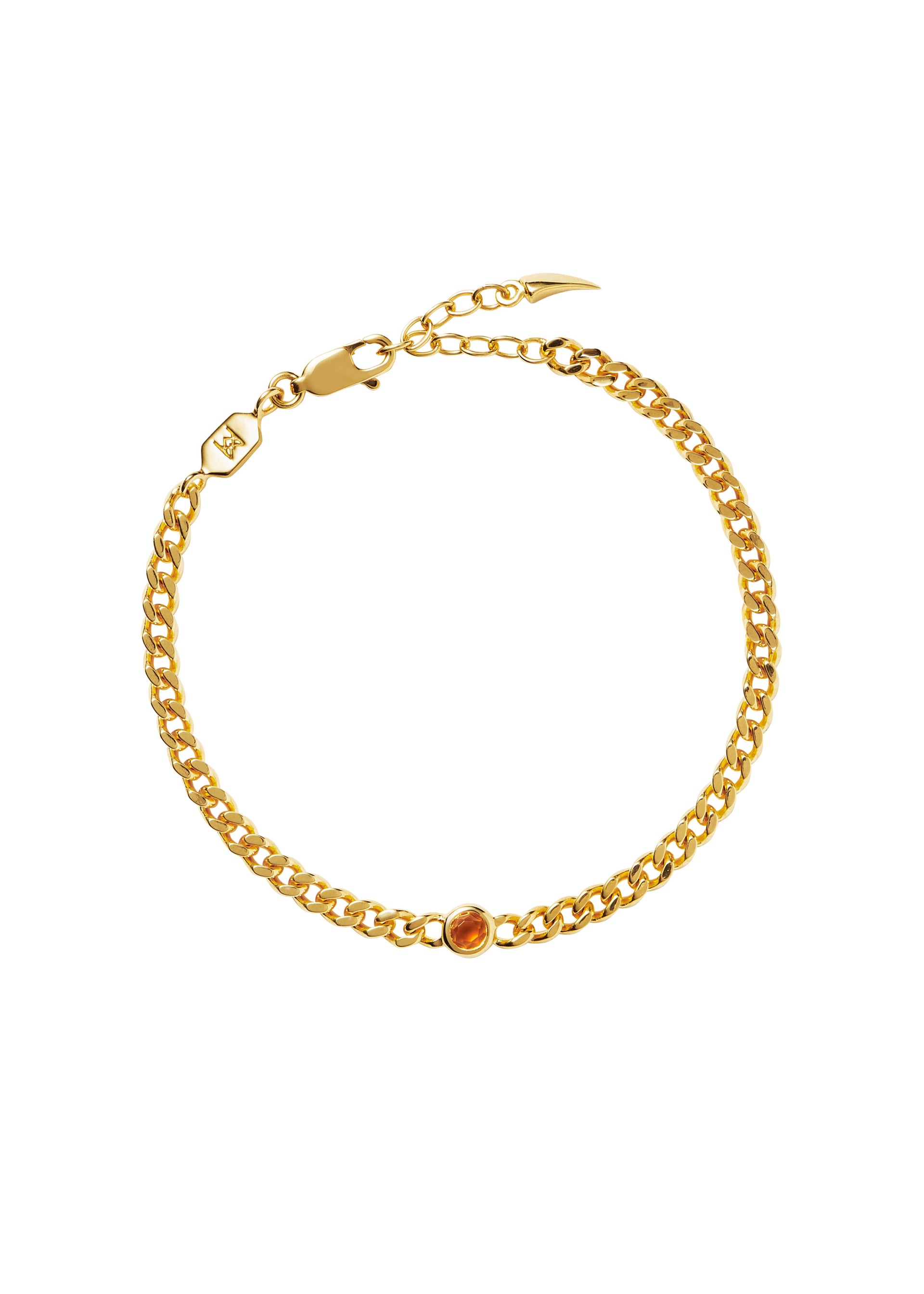 November Birthstone 18kt gold vermeil bracelet