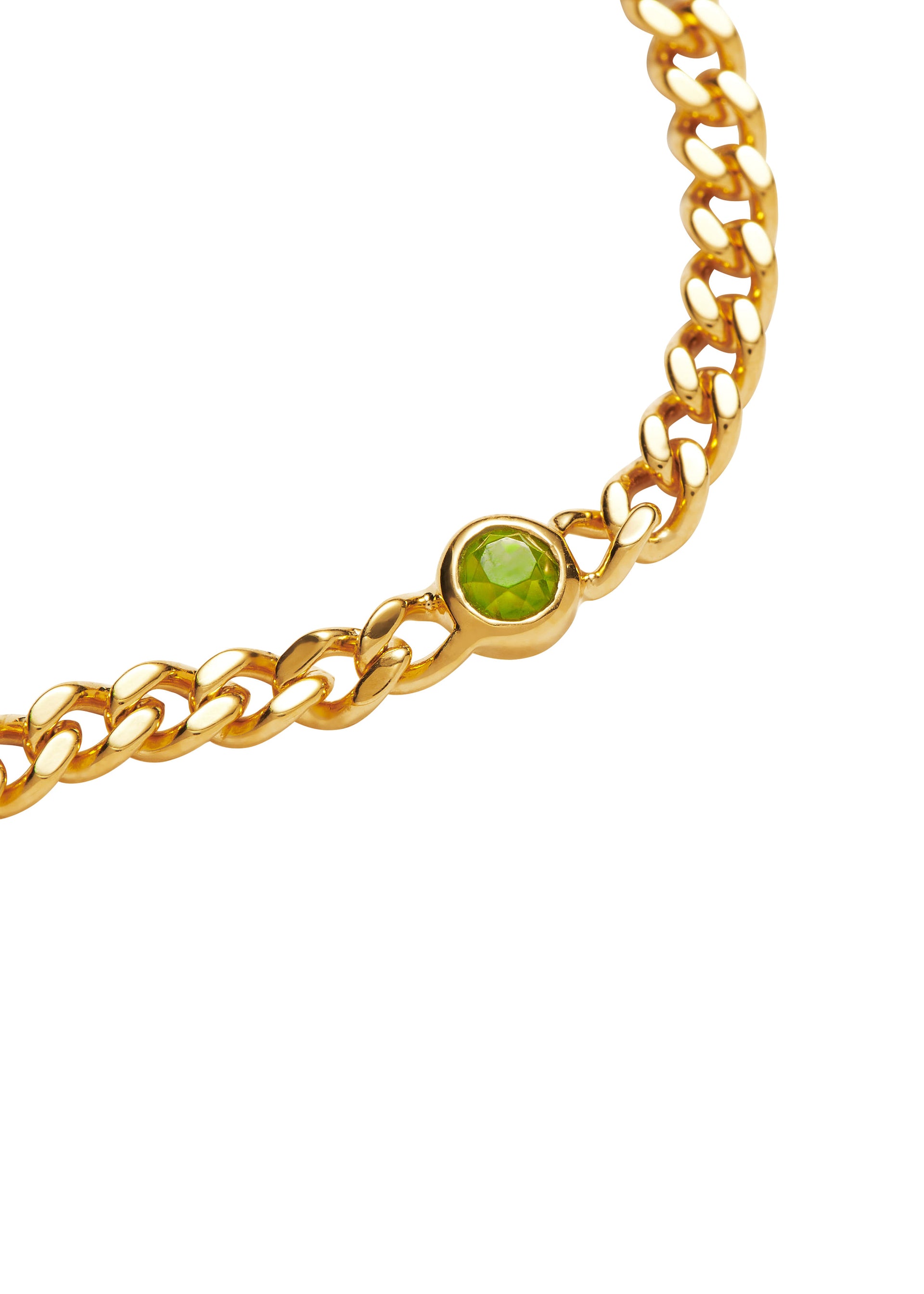 August Birthstone 18kt gold vermeil bracelet