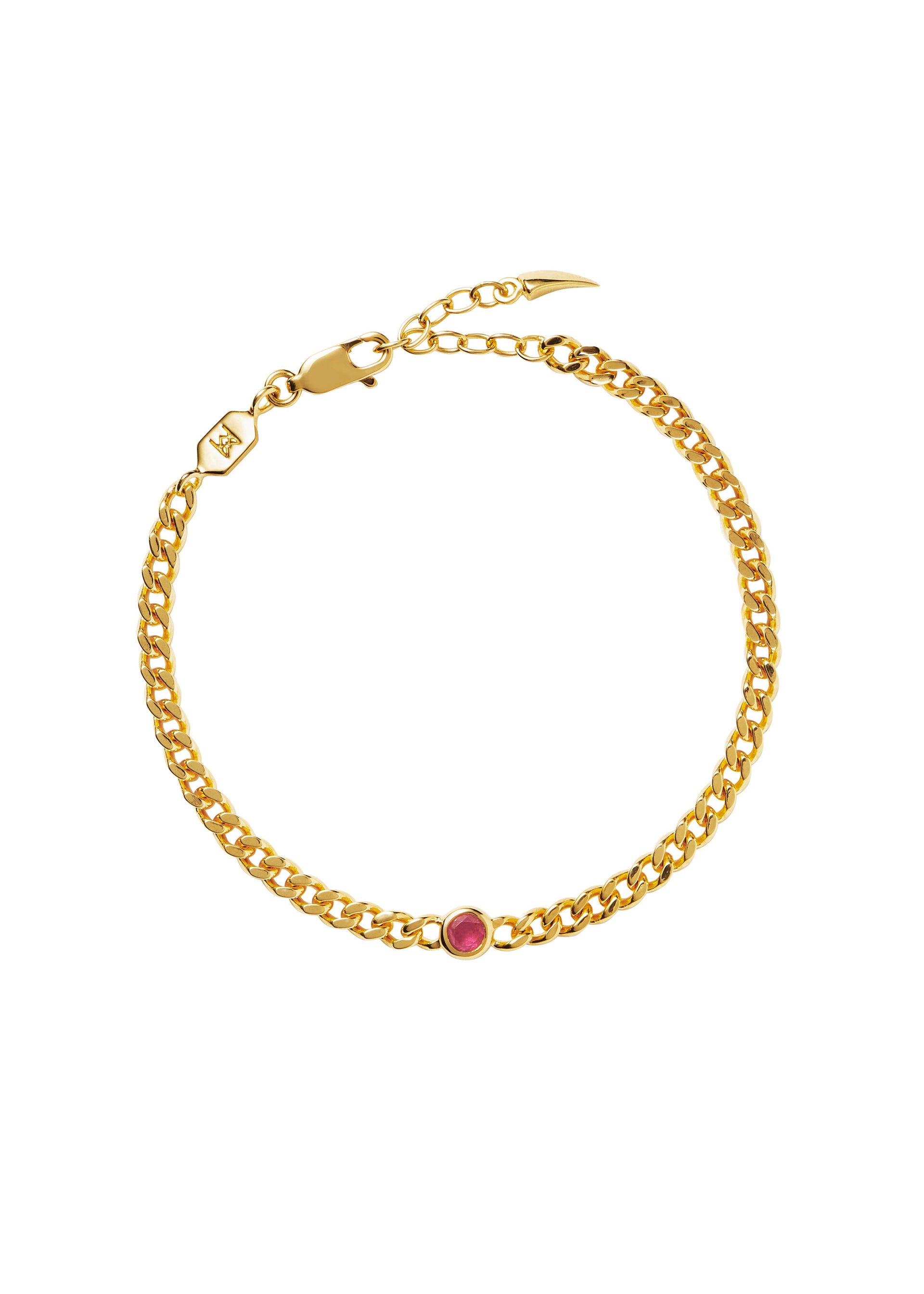 October Birthstone 18kt gold vermeil bracelet