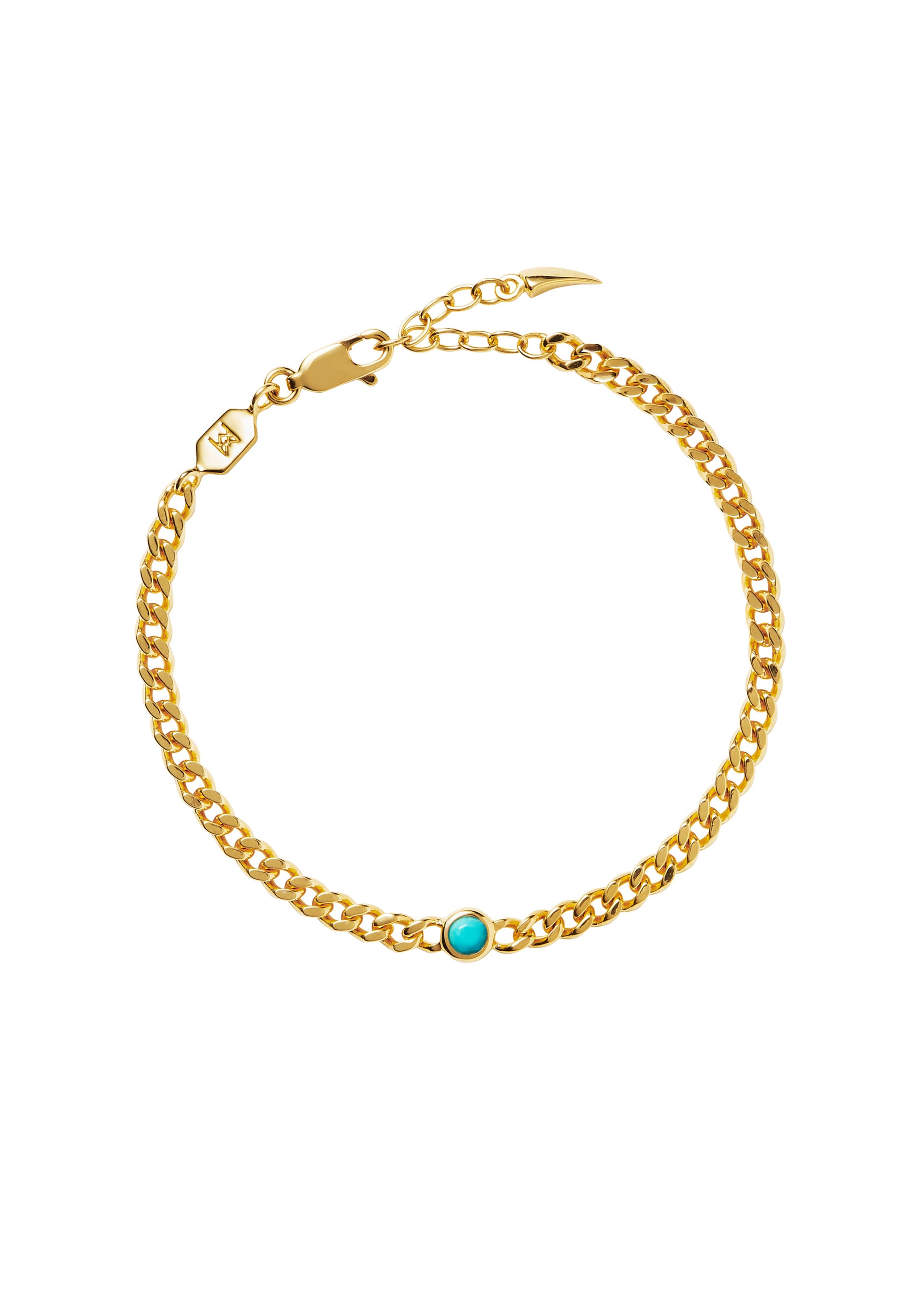 December Birthstone 18kt gold vermeil bracelet