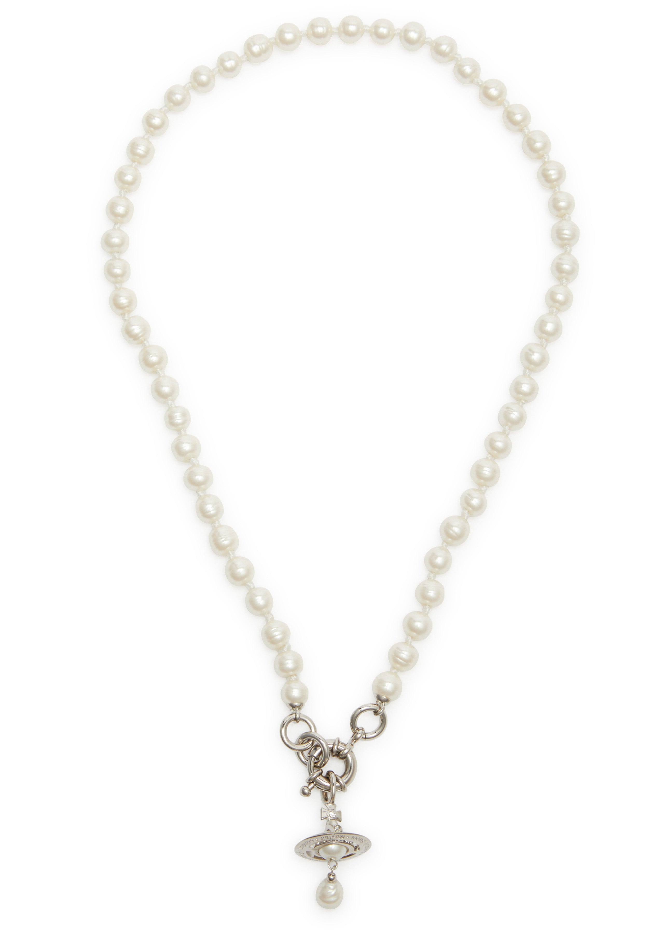 Aleksa orb faux pearl necklace