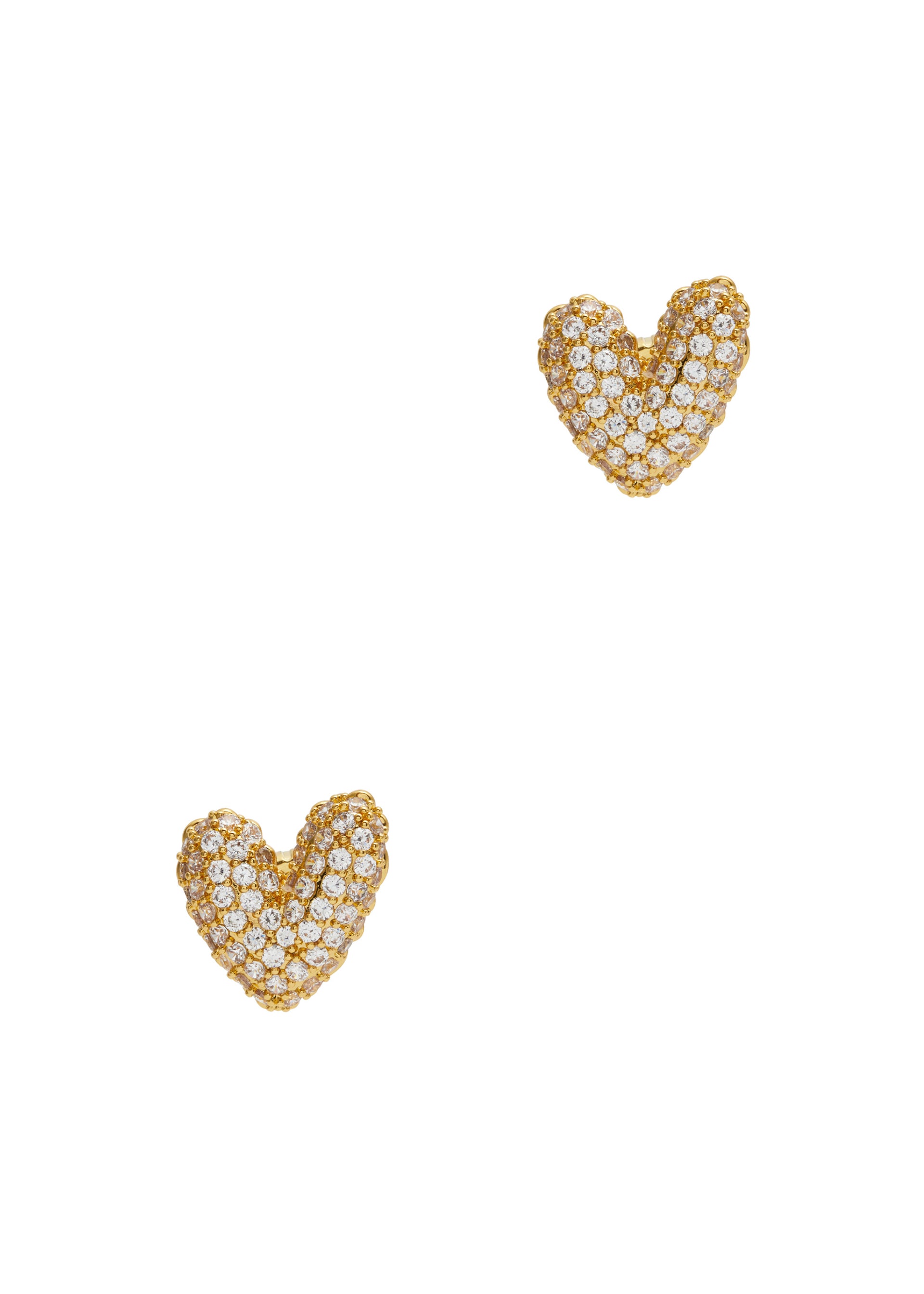 Gummy Heart 18kt gold-plated stud earrings