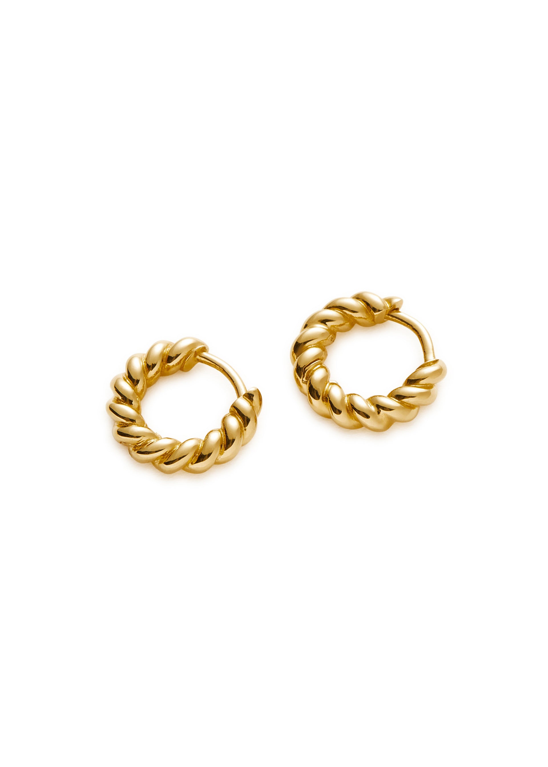 Twisted Helical 18kt gold-plated hoop earrings