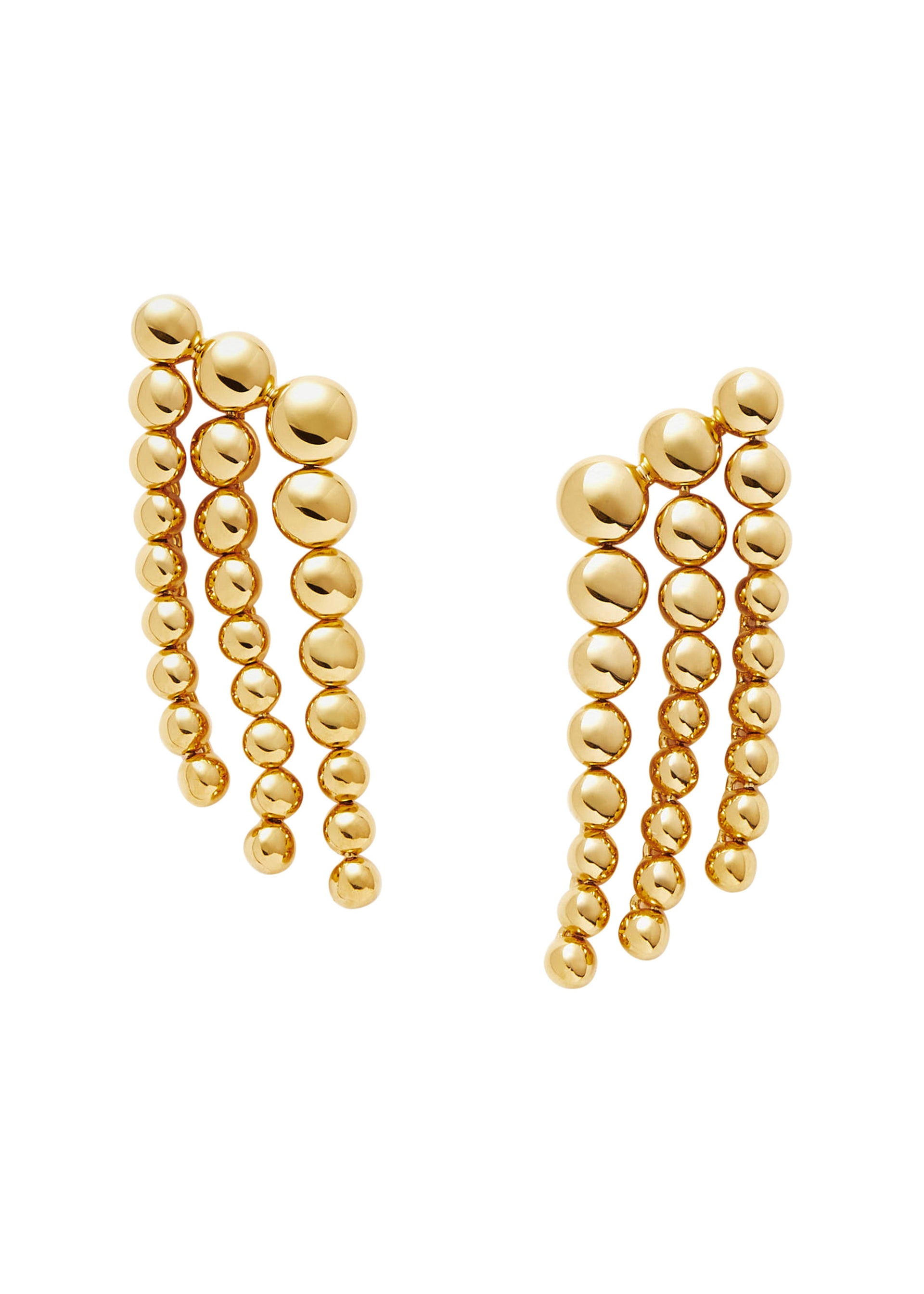 Articulated 18kt gold vermeil drop earrings