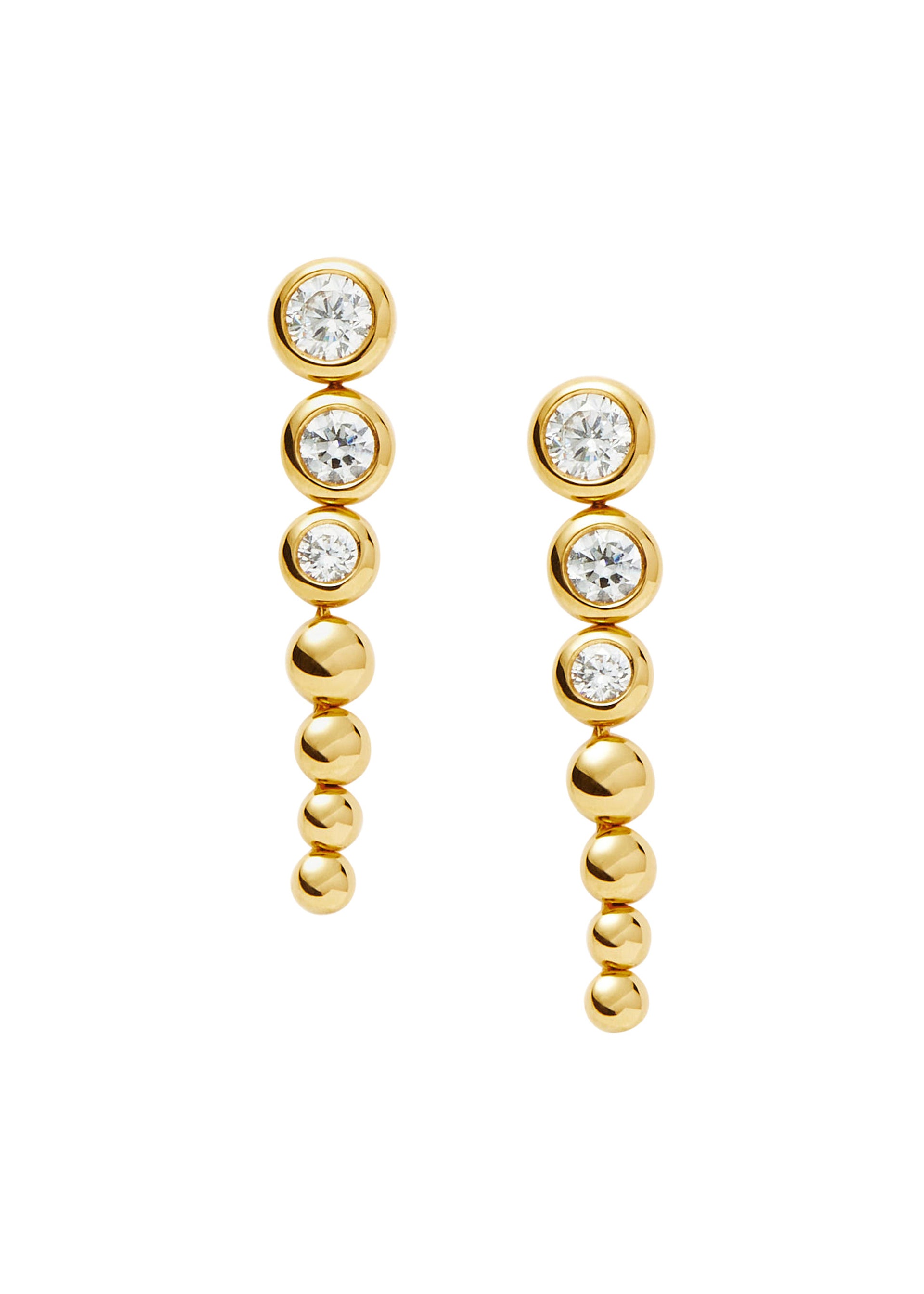 Articulated 18kt gold vermeil drop earrings