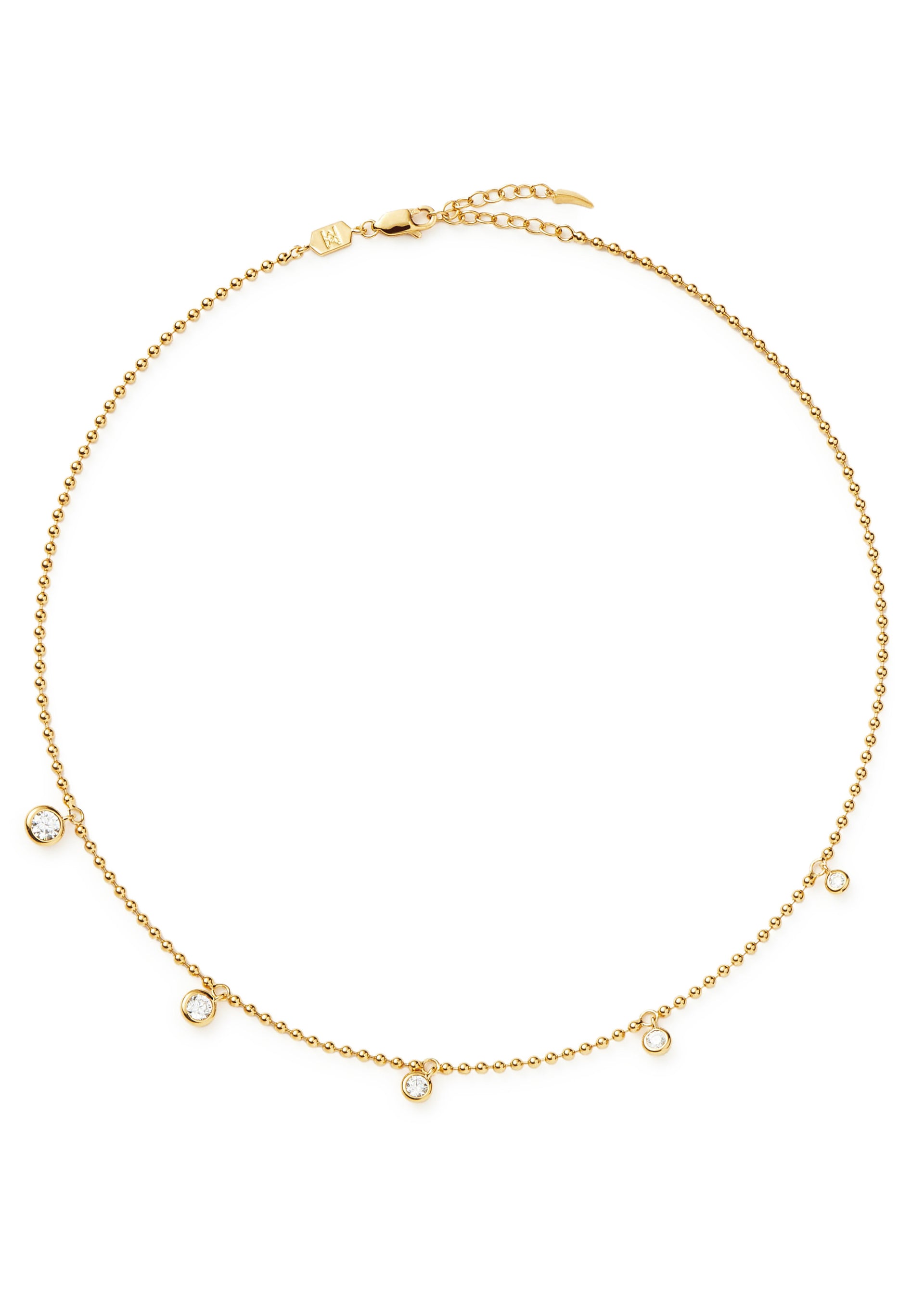 Stone 18kt gold vermeil necklace