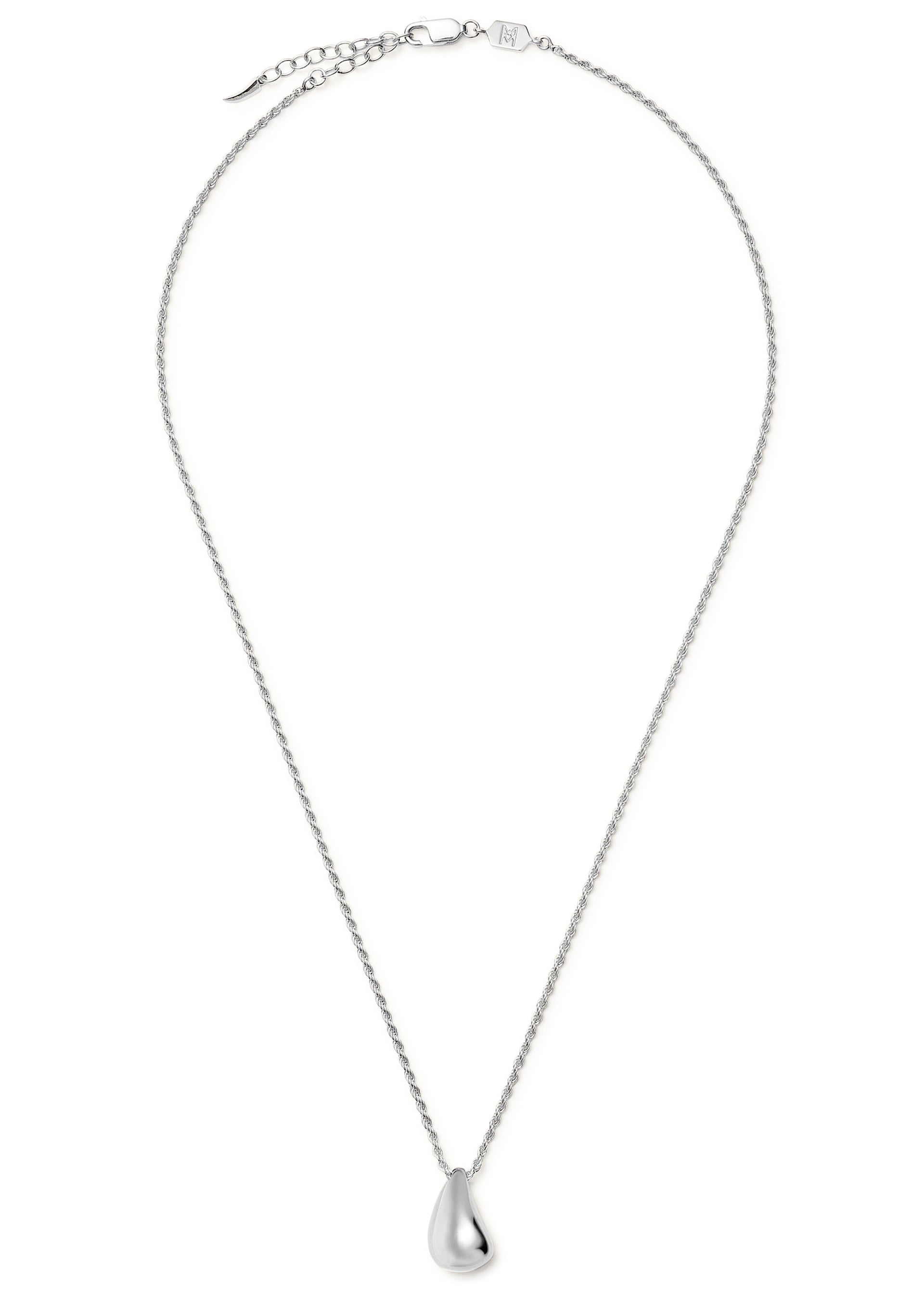 Savi Droplet rhodium-plated necklace