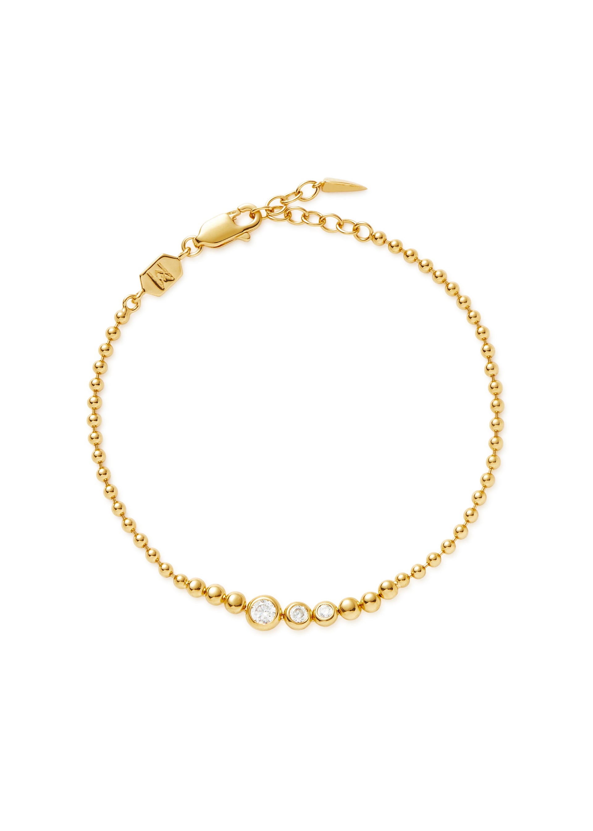 Articulated 18kt gold vermeil bracelet