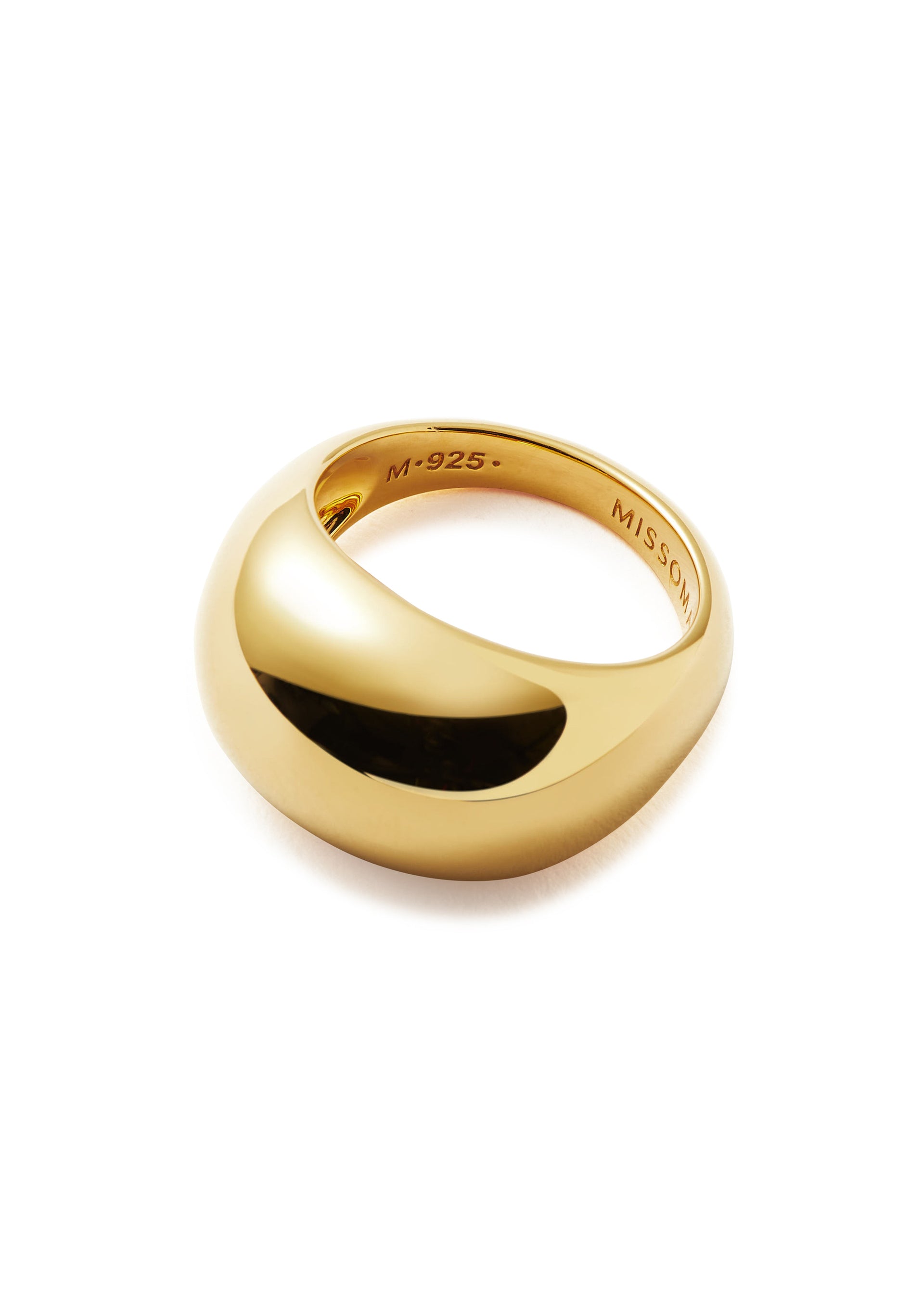 Dome 18kt gold-plated vermeil ring