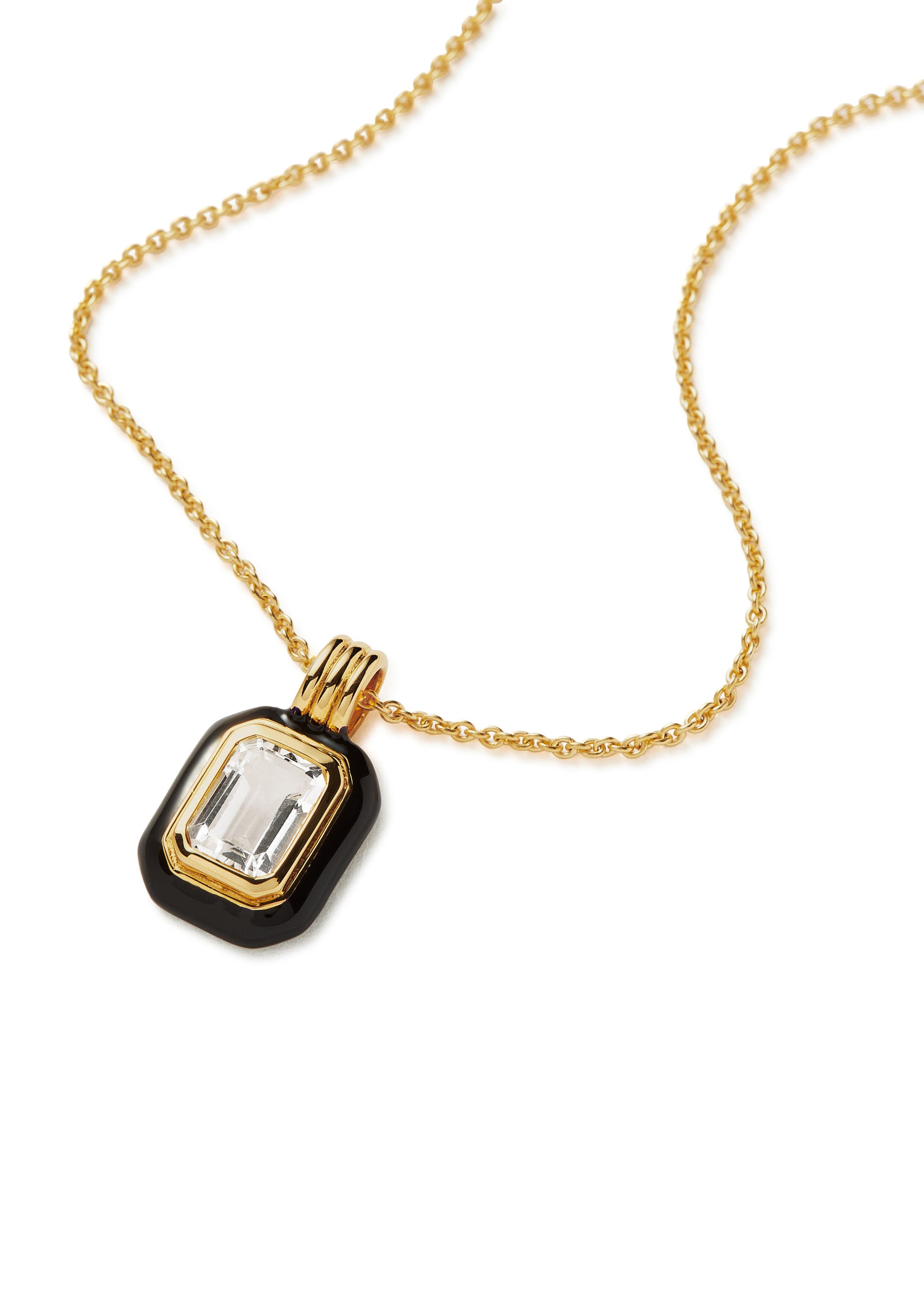 Embellished 18kt gold-plated necklace