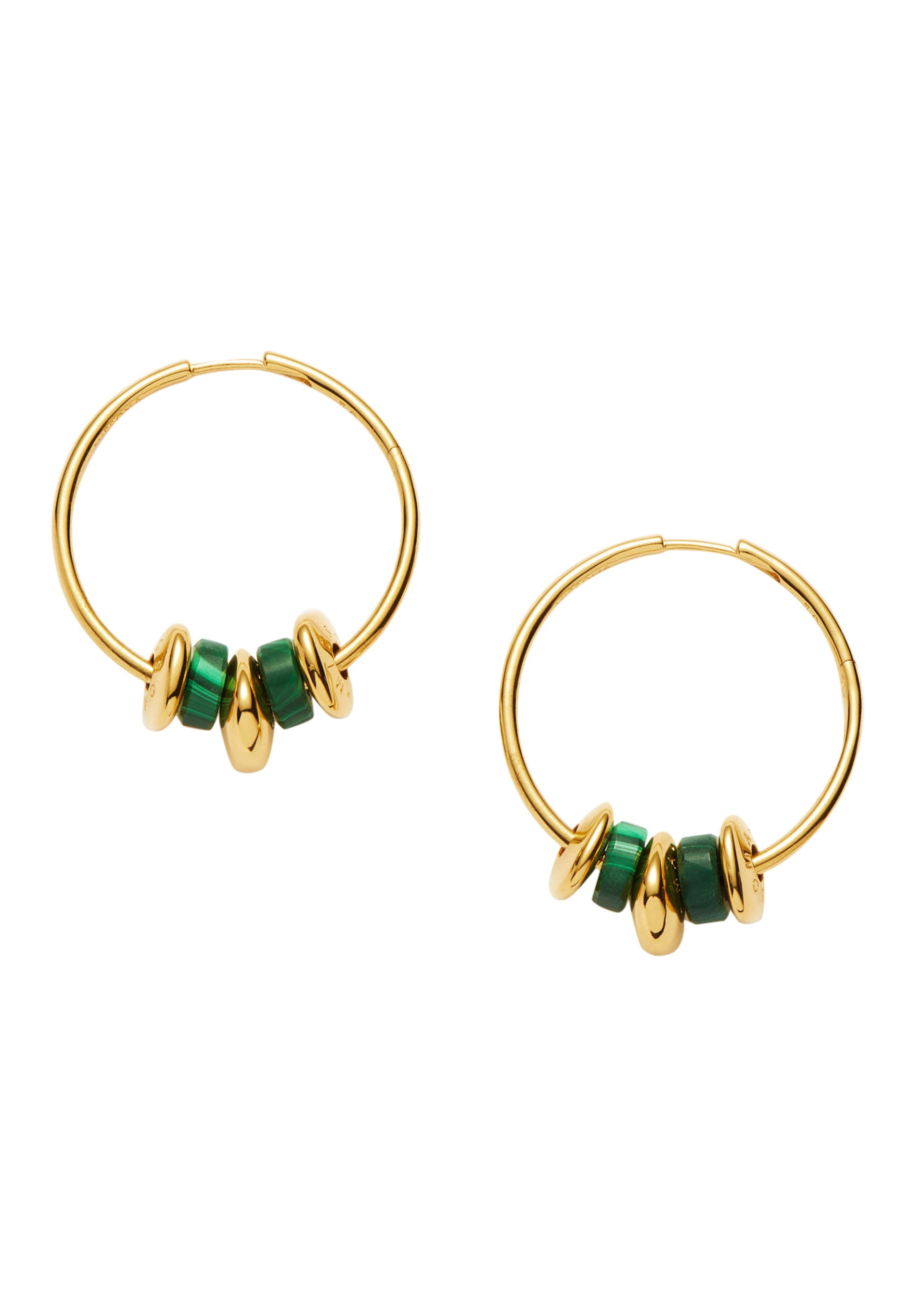 Abacus 18kt gold vermeil hoop earrings