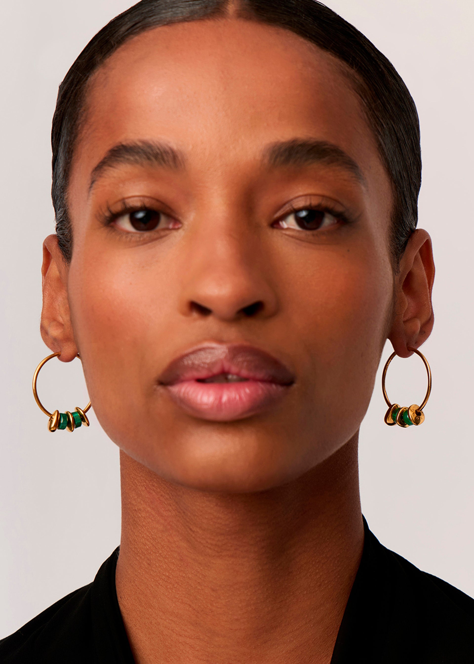 Abacus 18kt gold vermeil hoop earrings