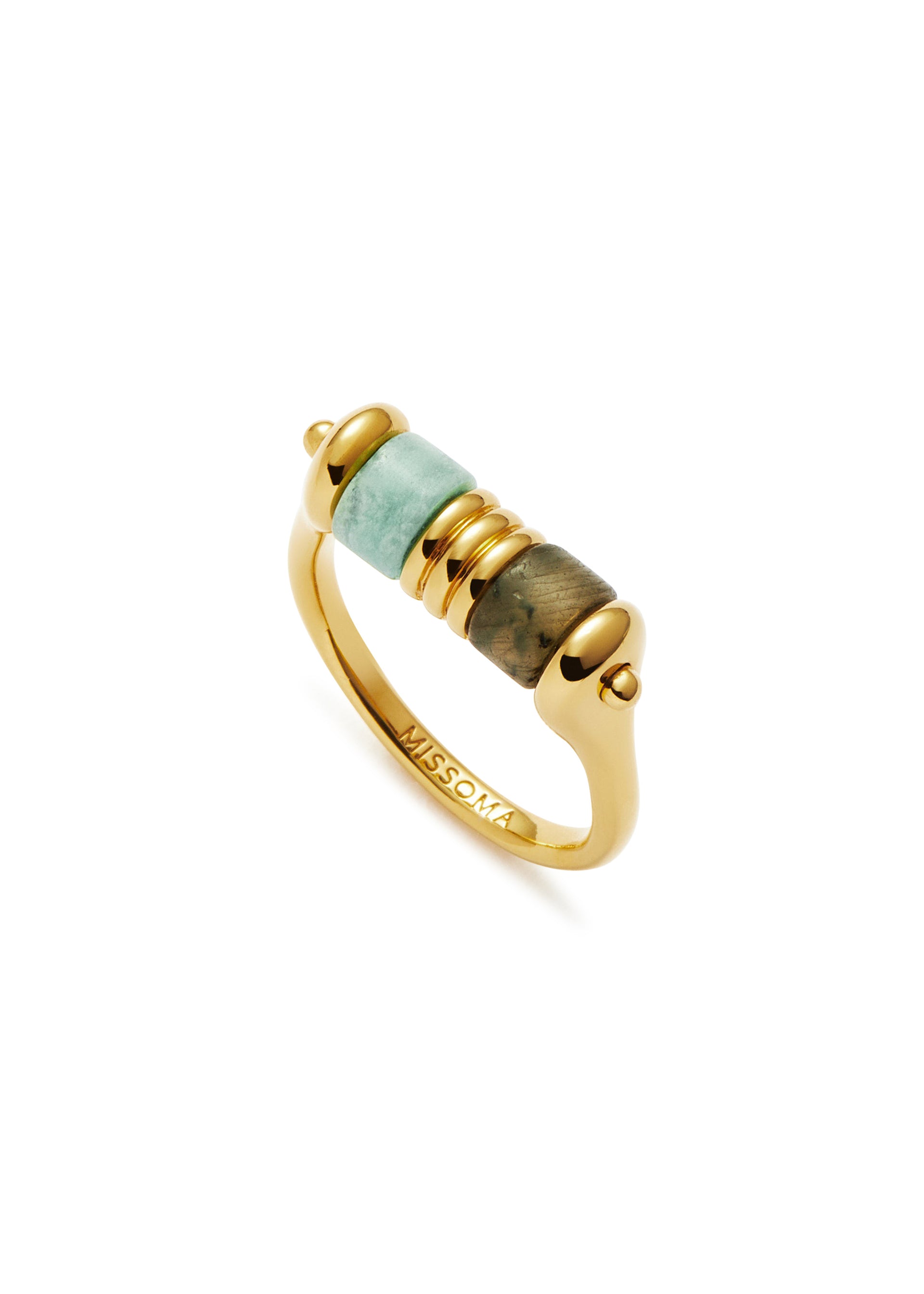 Abacus 18kt gold-plated ring