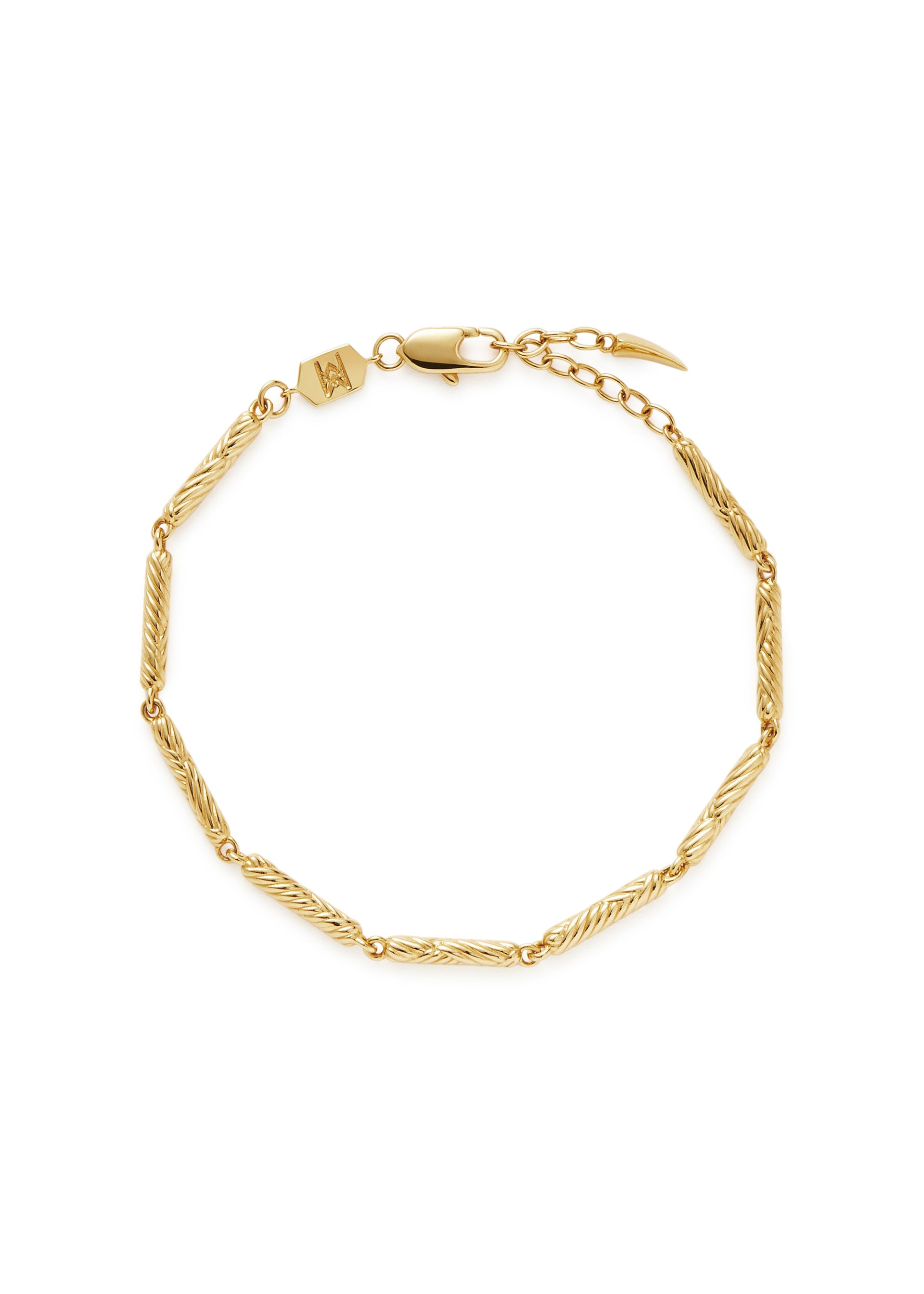 Wavy Ridge 18kt gold-plated bracelet