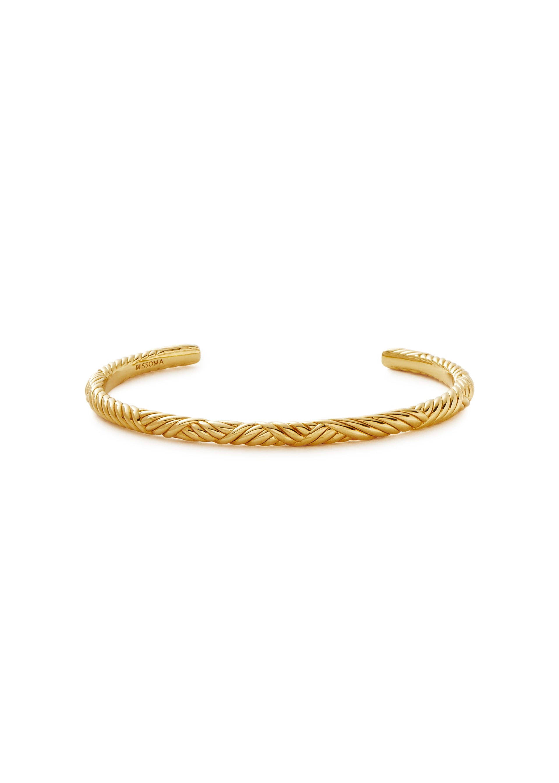 Wavy Ridge Gemelli 18kt gold-plated cuff