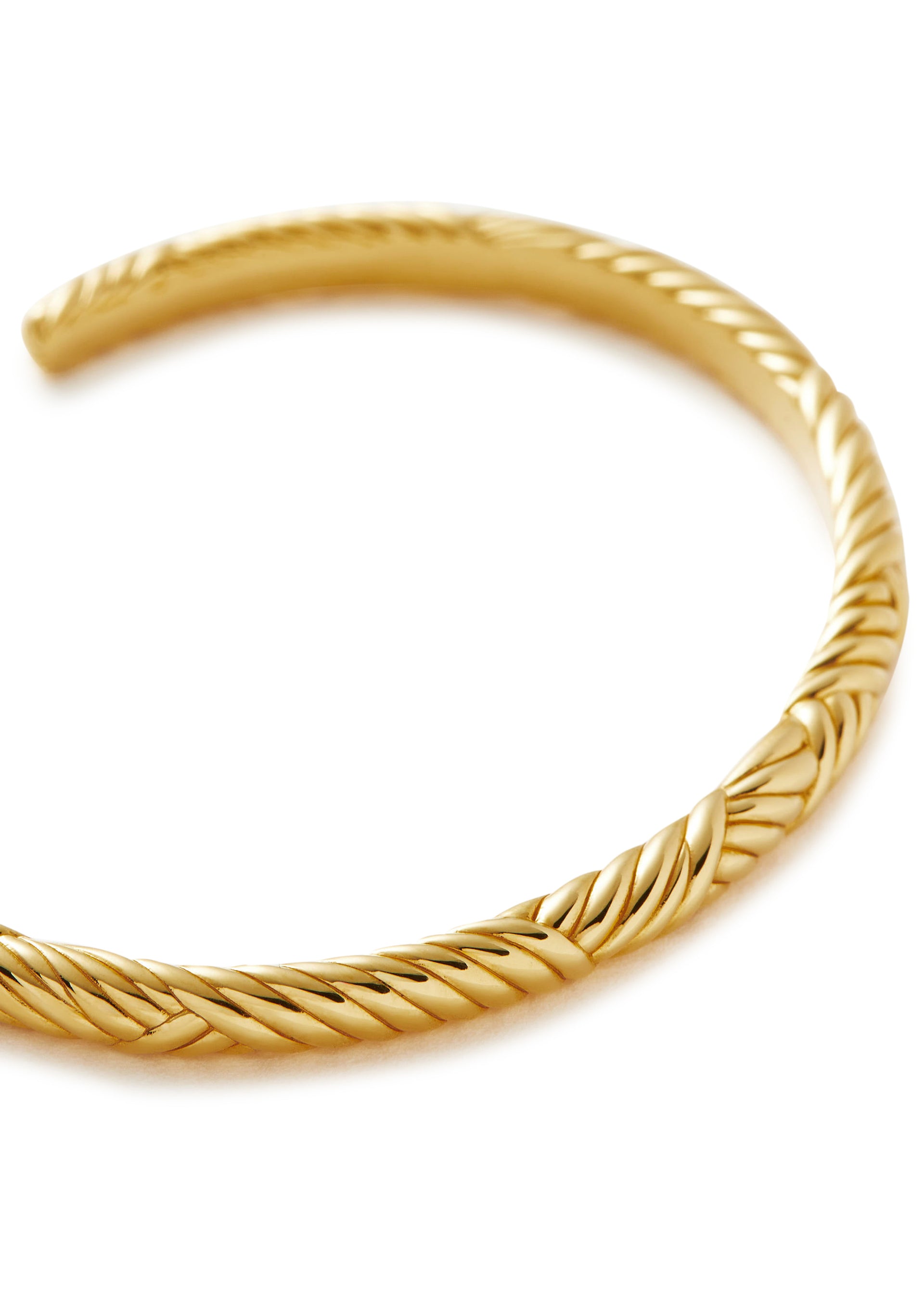 Wavy Ridge Gemelli 18kt gold-plated cuff