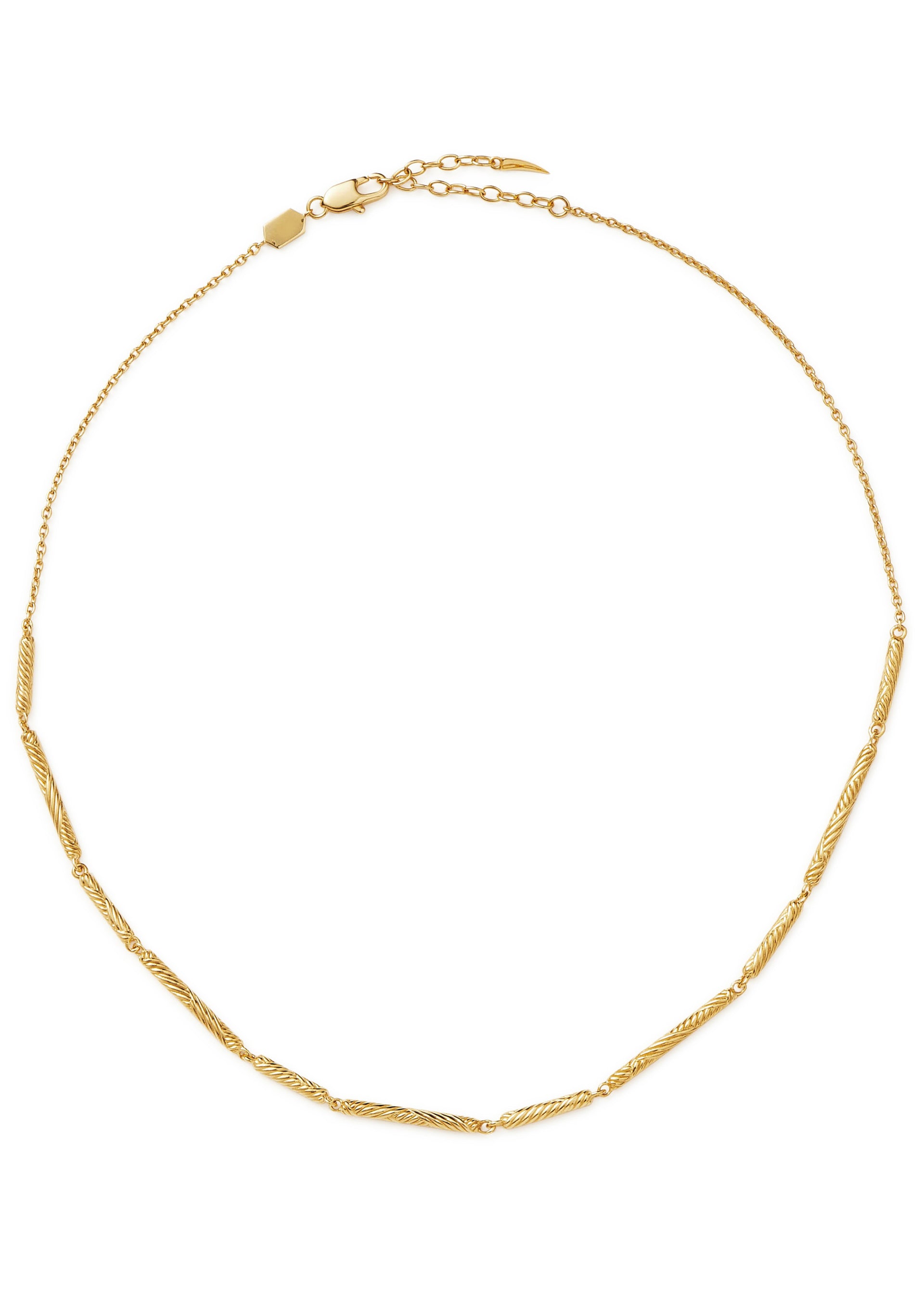 Wavy Ridge 18kt gold-plated choker