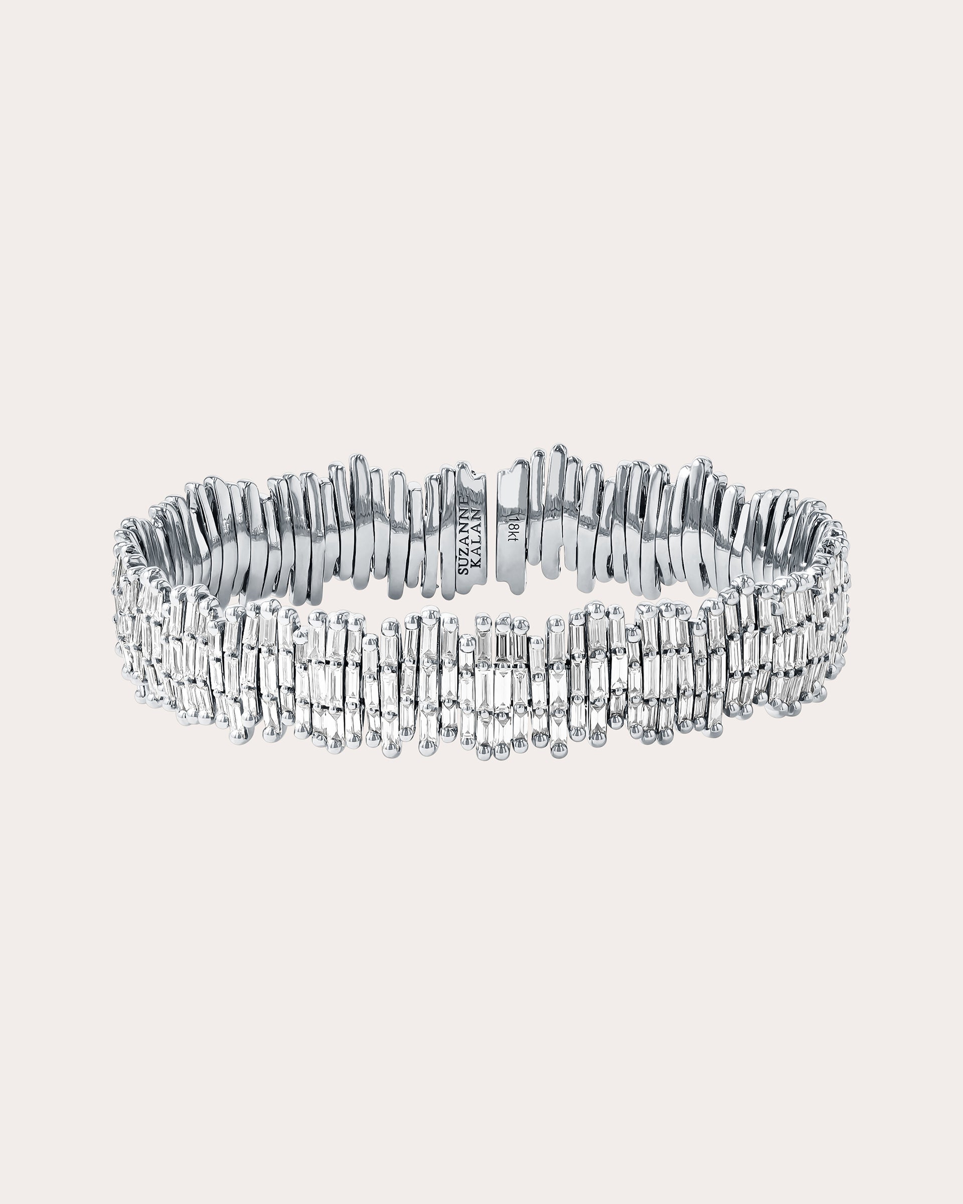 Classic 18K Gold Diamond Triple-Row Cuff