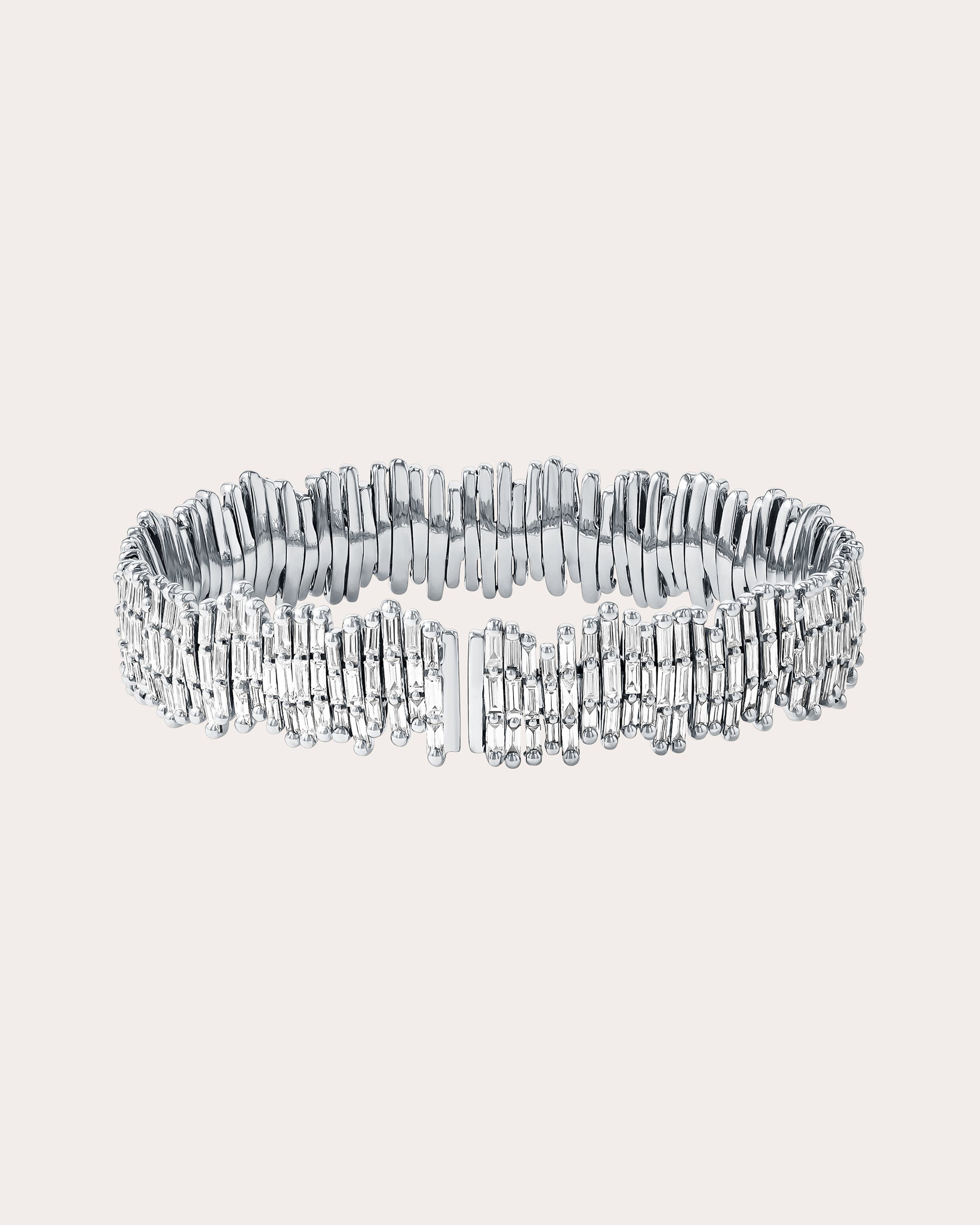 Classic 18K Gold Diamond Triple-Row Cuff