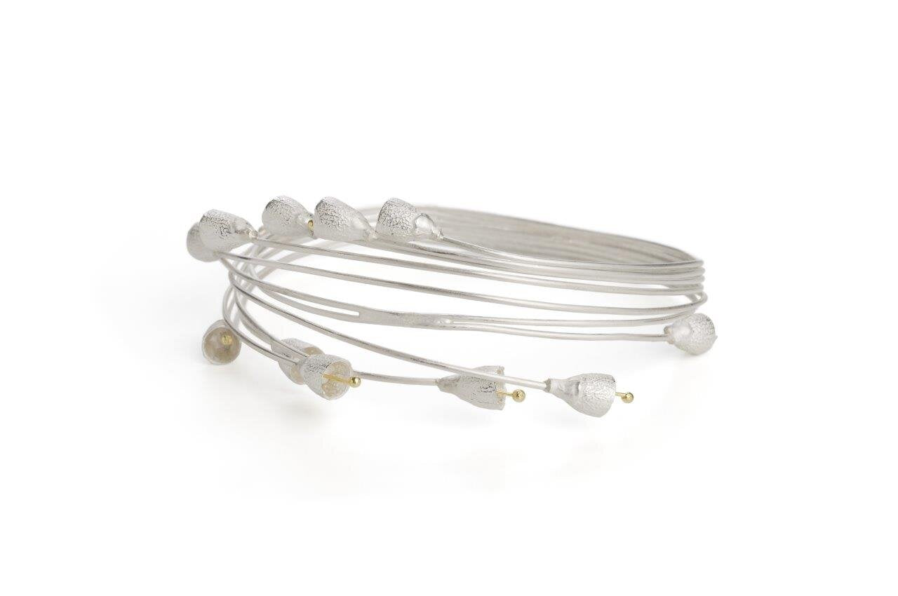 gum-nut-multi-wire-bracelet-with-18k-gold