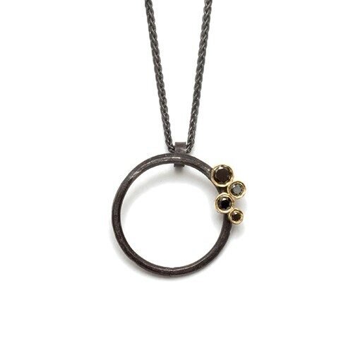 oxidised-silver-hoop-pendant-necklace-with-black-diamonds