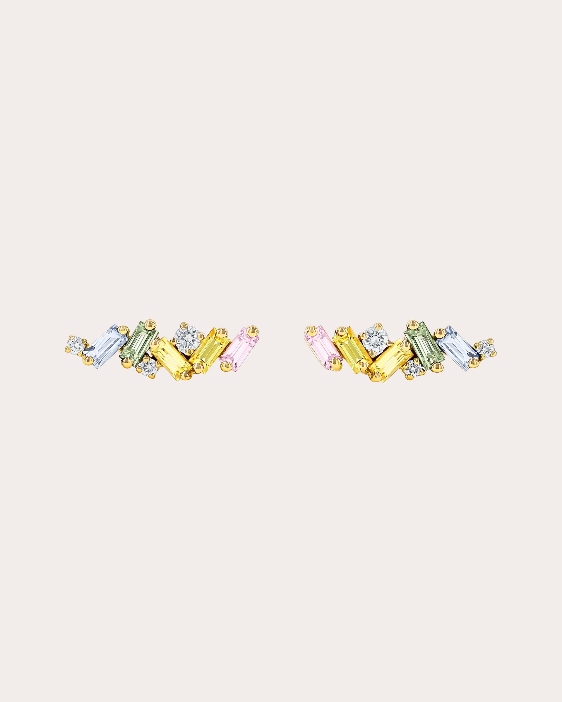 Frenzy 18K Gold Sapphire and Diamond Earrings