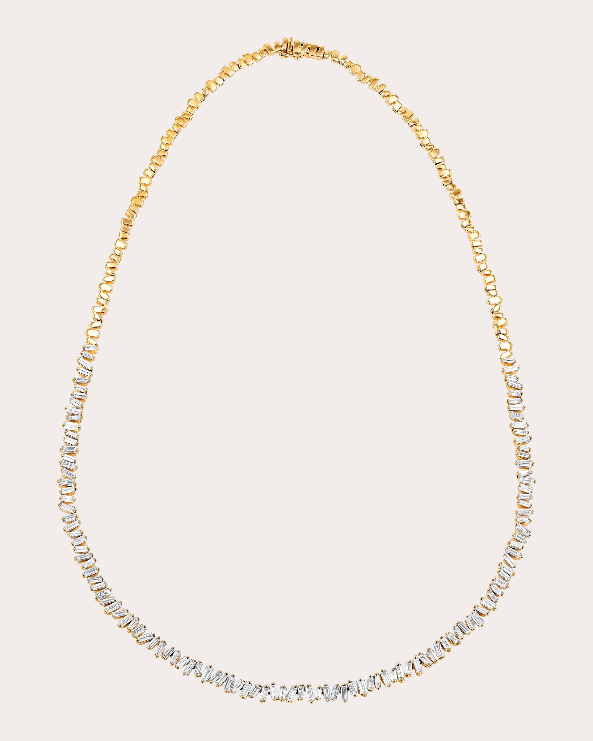 Classic 18K Gold Diamond Tennis Necklace