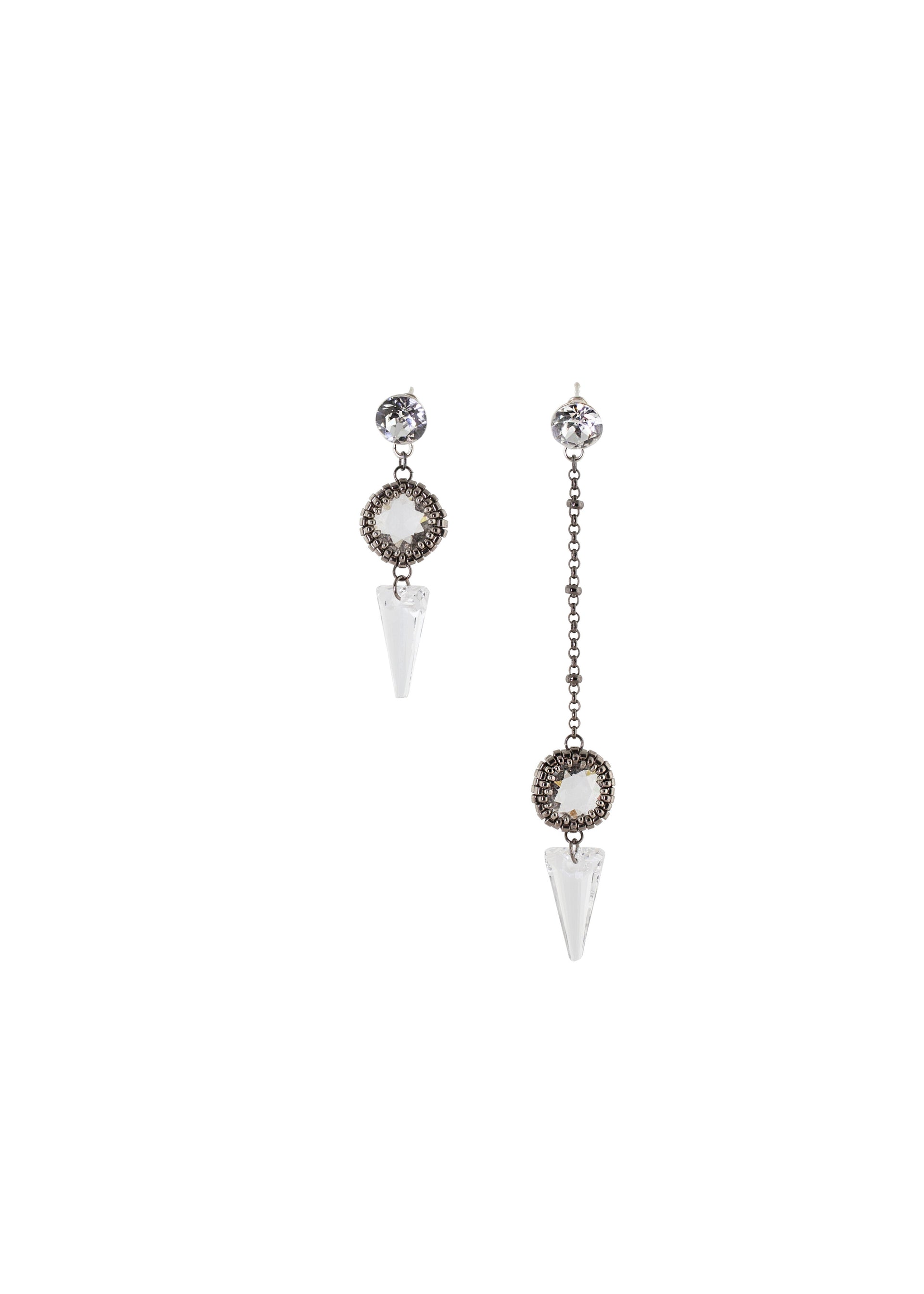 asymmetric-spike-pendant-earrings