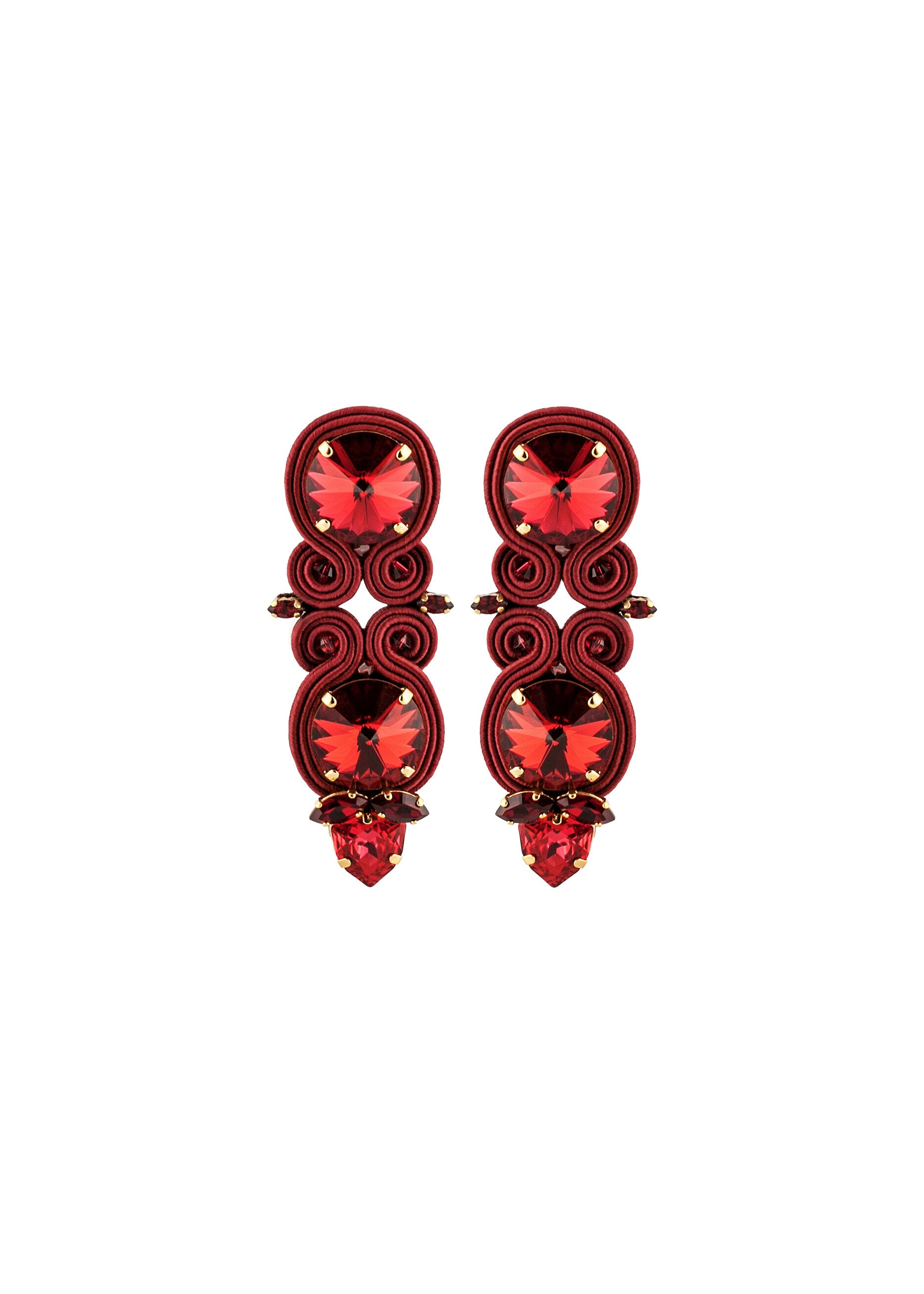 chunky-red-earrings-with-swarovski-crystals