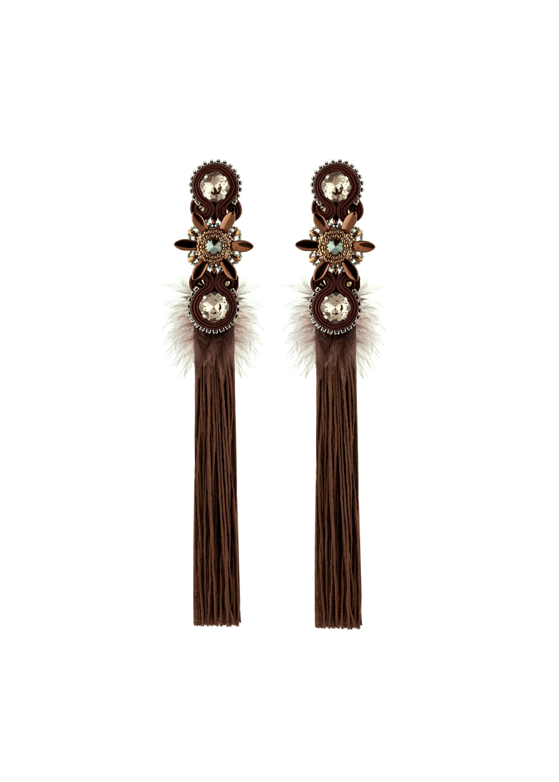 feathered-choco-tassel-earrings