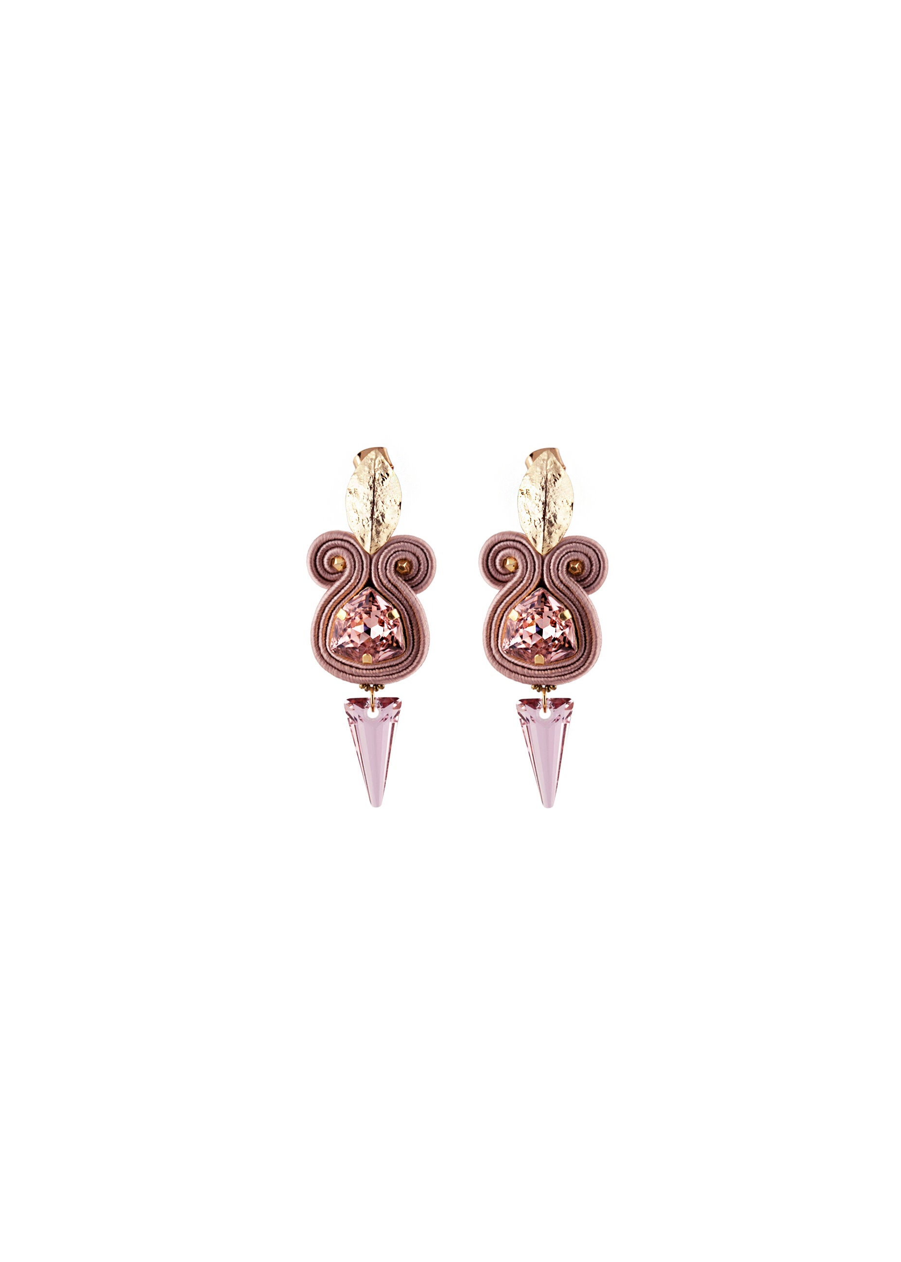 powder-pink-spikes-stud-earrings