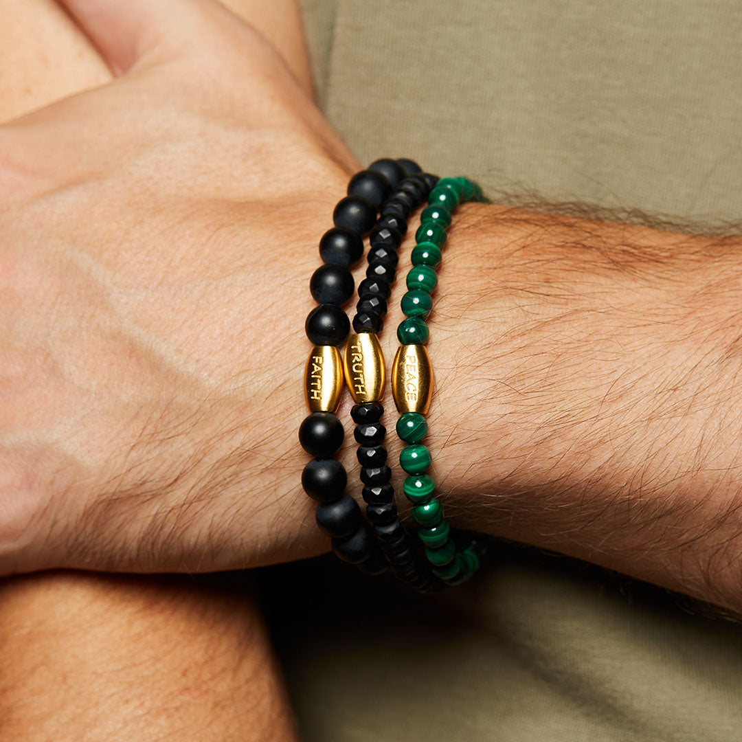 Path to Healing Malachite Gemstone Men's Bracelet