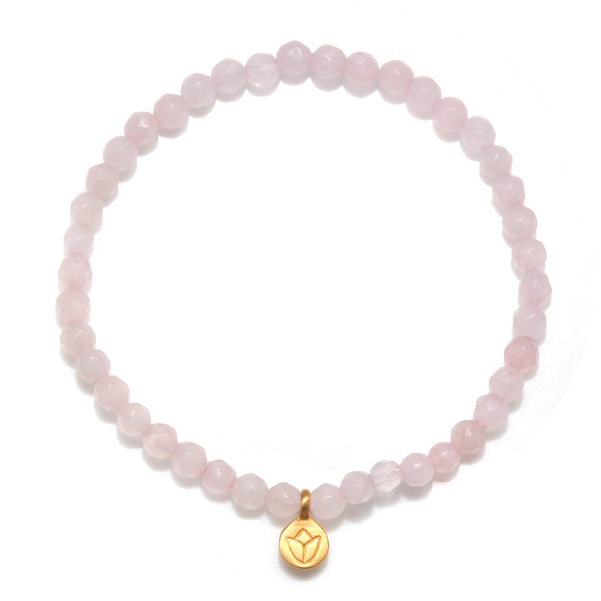 Supported In Love Lotus Rose Quartz Gemstone Bracelet