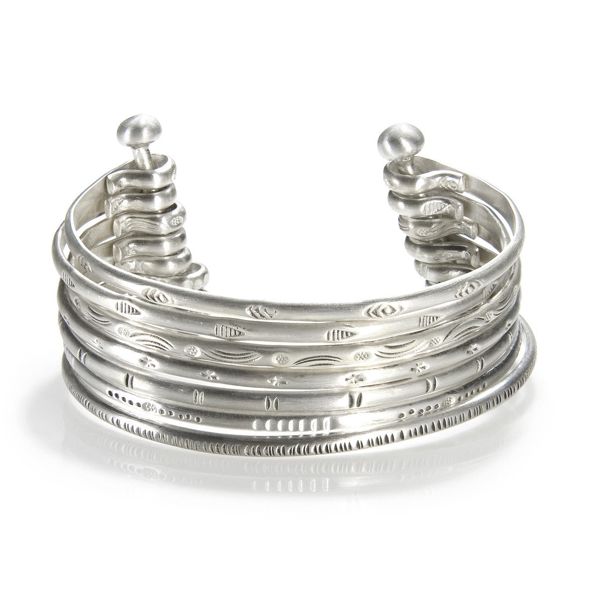 Small Silver Bangle Bracelet Cuff - Something Special