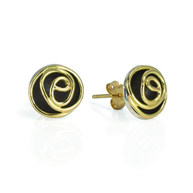 rose-bud-studs-black-and-gold