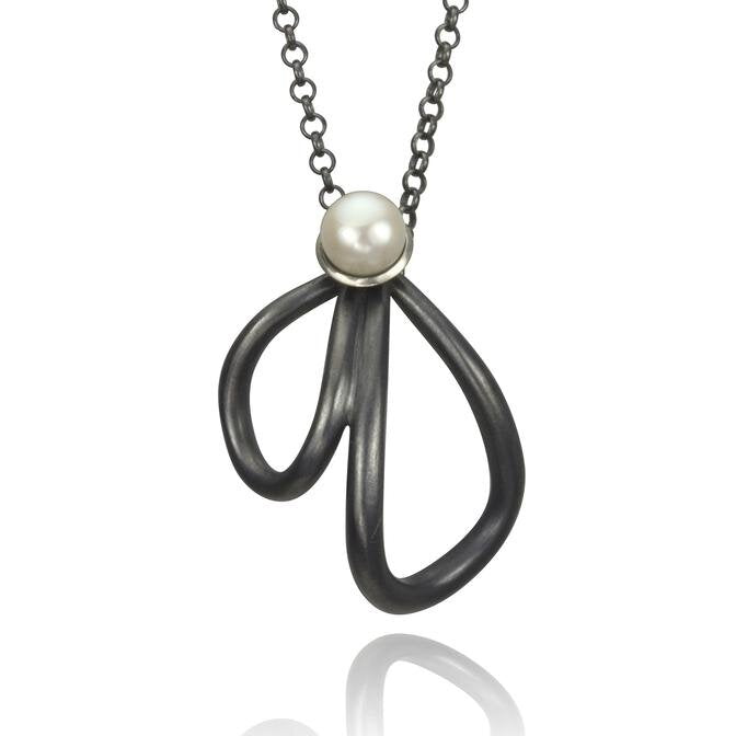 petal-and-pearl-oxidised-silver-necklace