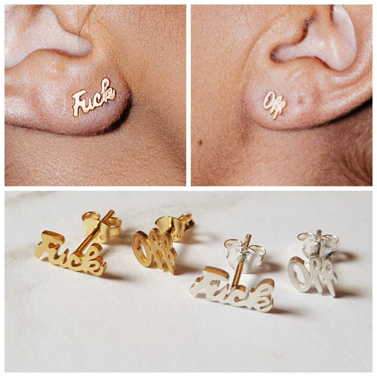 fck-off-stud-earrings-silver