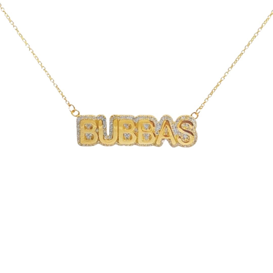 Diamond Bubble Name Necklace