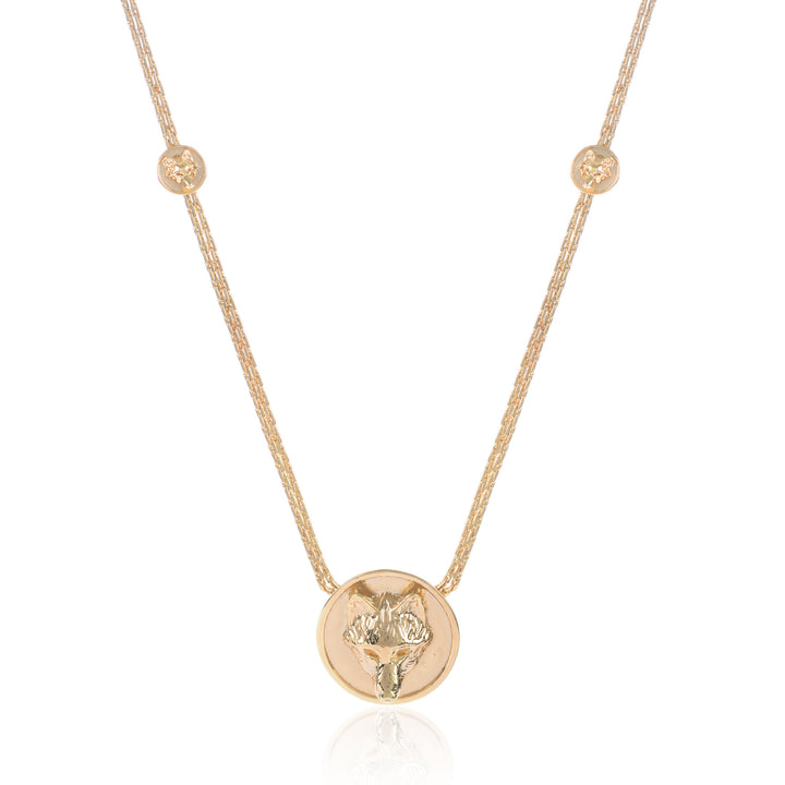 wolf-multidisc-necklace-gold