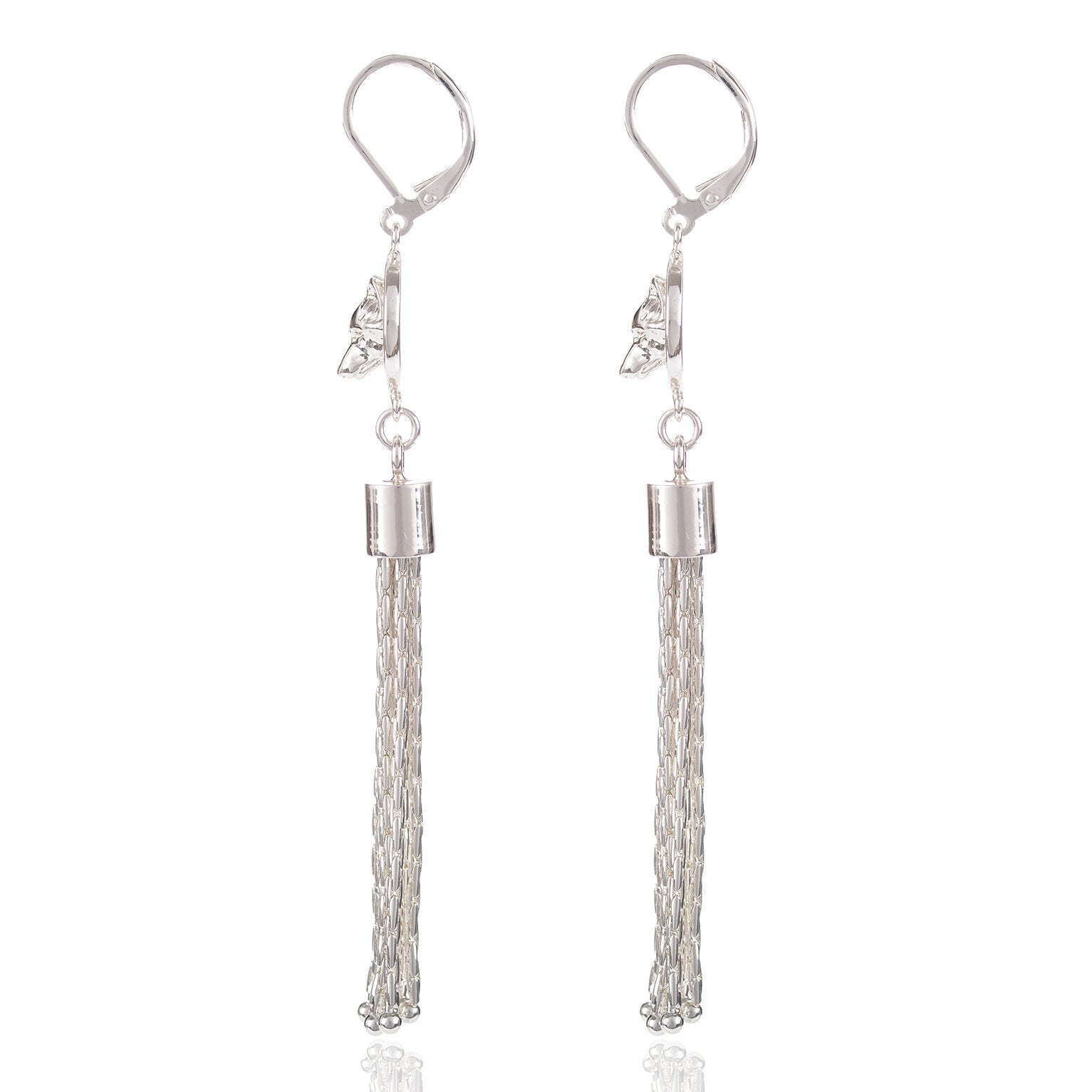 wolf-disc-tassel-earrings-silver