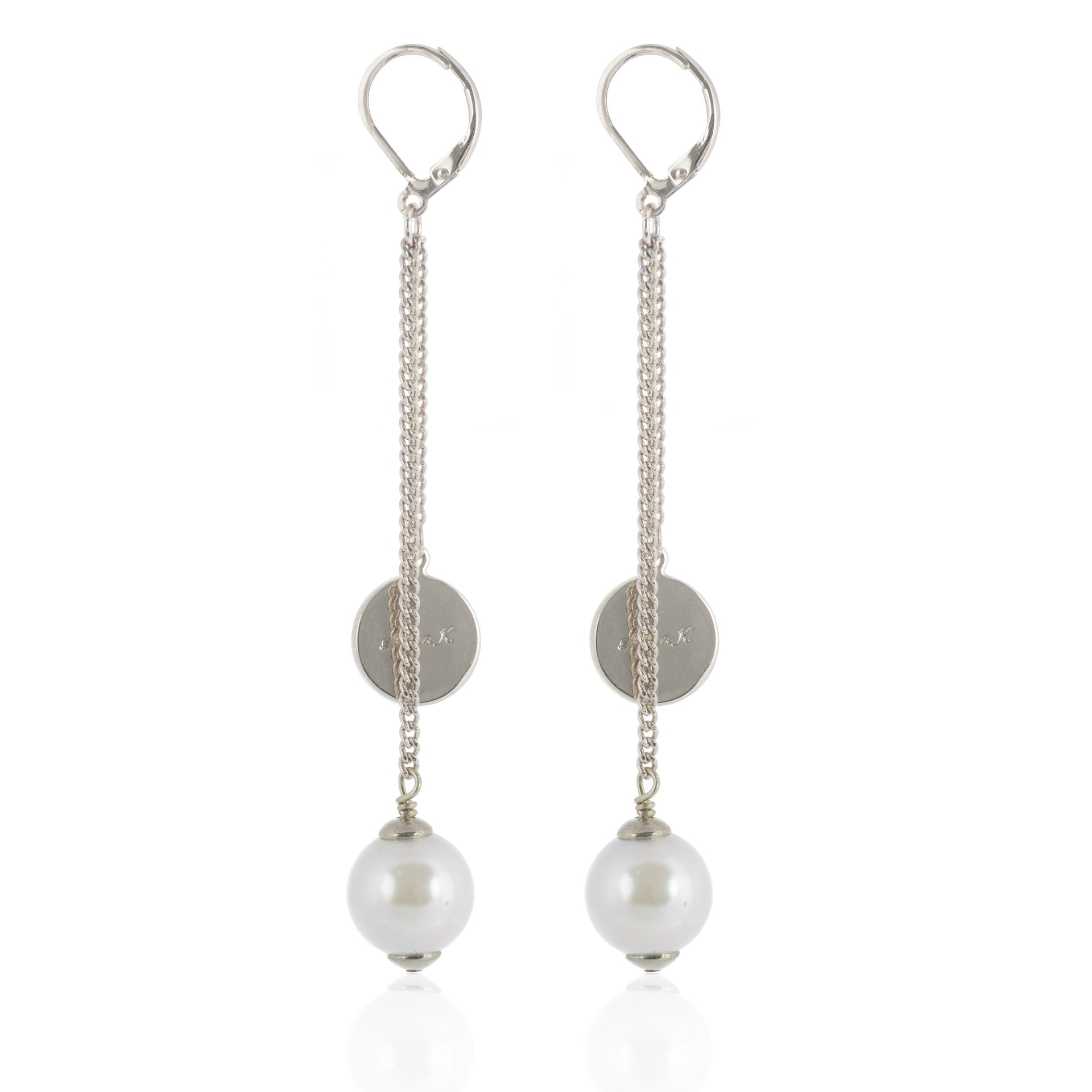 wolf-disc-pearl-earrings-silver