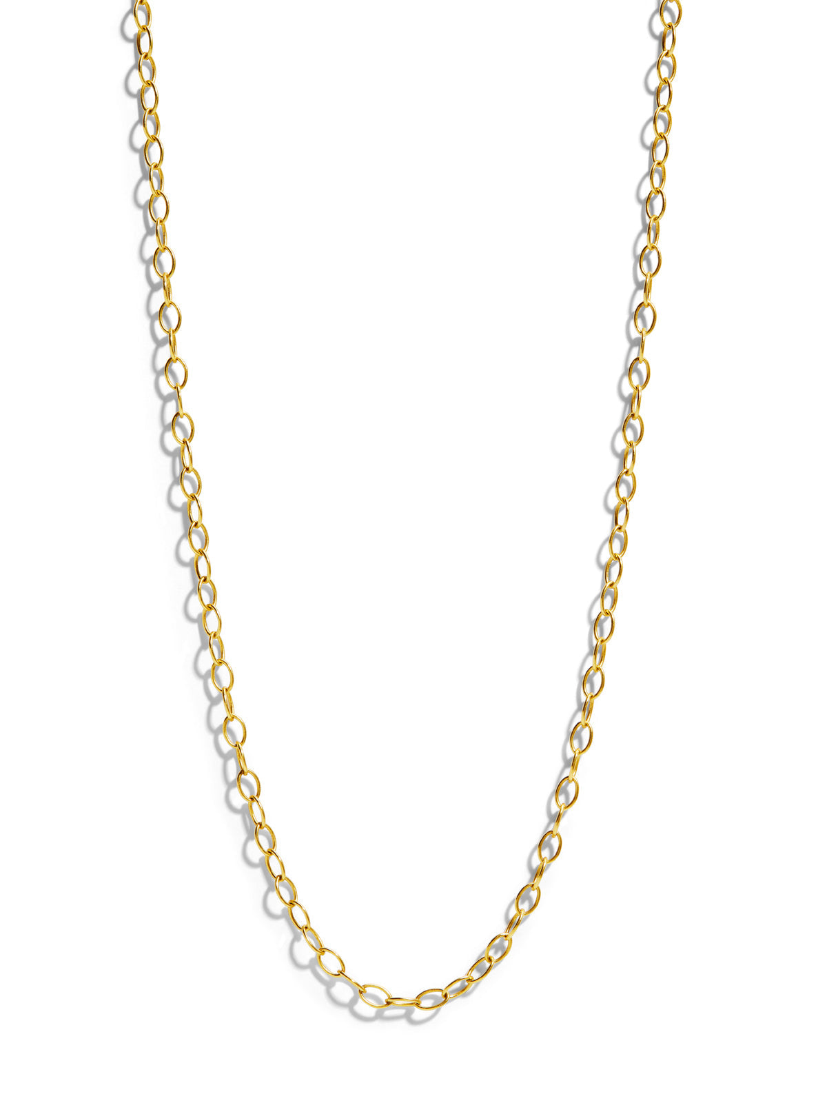 Tiny Lacy Chain Yellow Gold Necklace