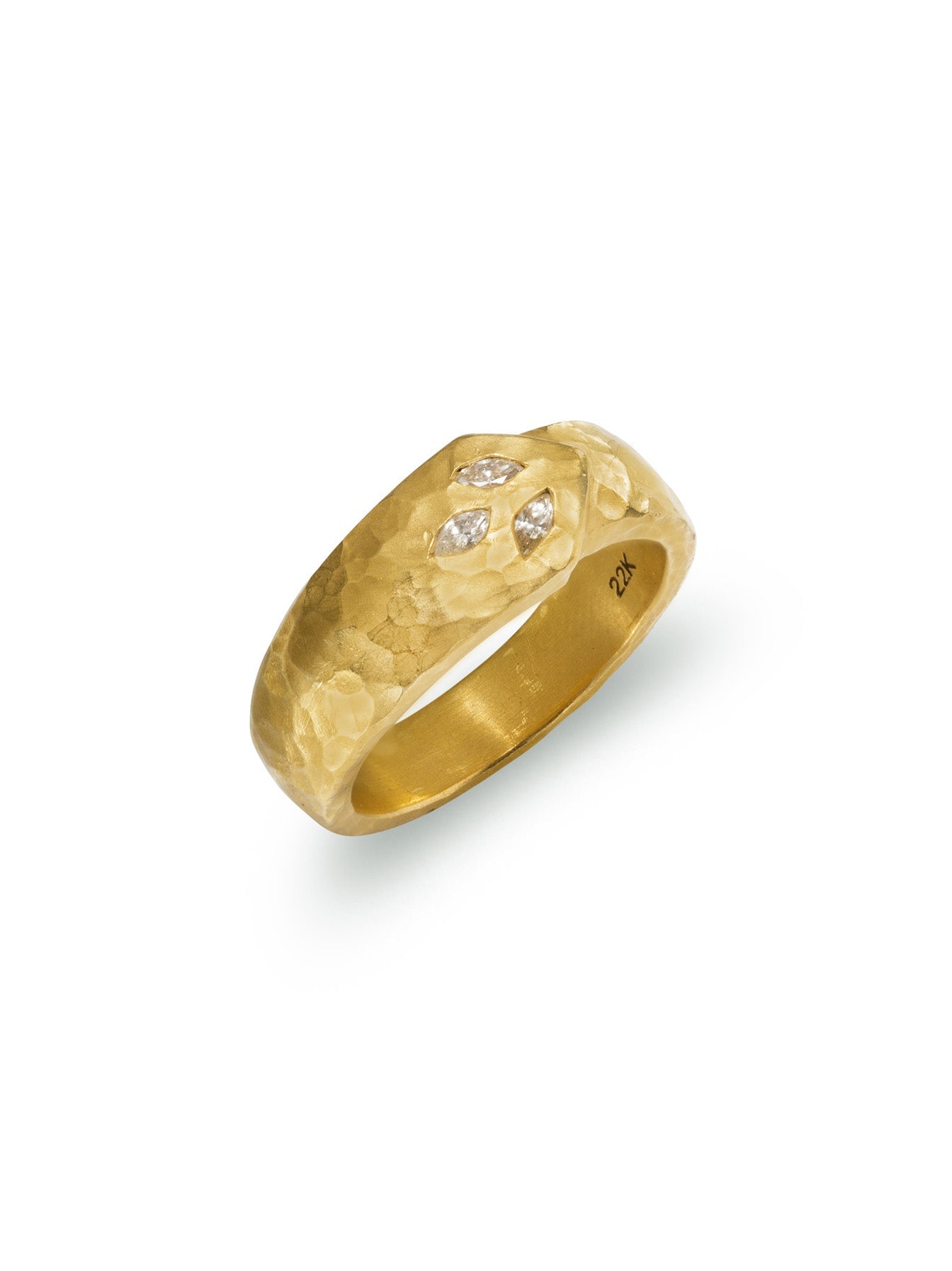 Diamond Closed Garland Yellow Gold Ring