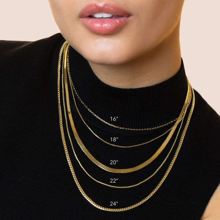 Paperclip Chain Necklace in 14k Yellow Gold, 3.8mm, 18”