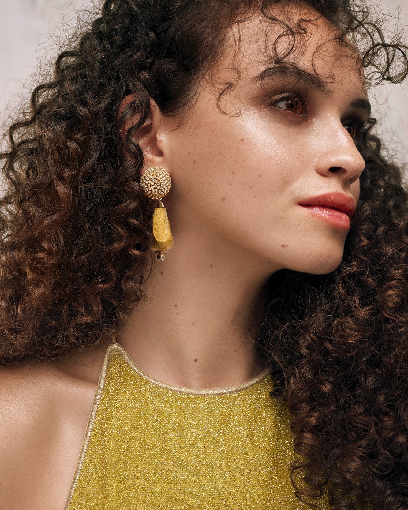 Gilded Gold Dalia Drop Earrings