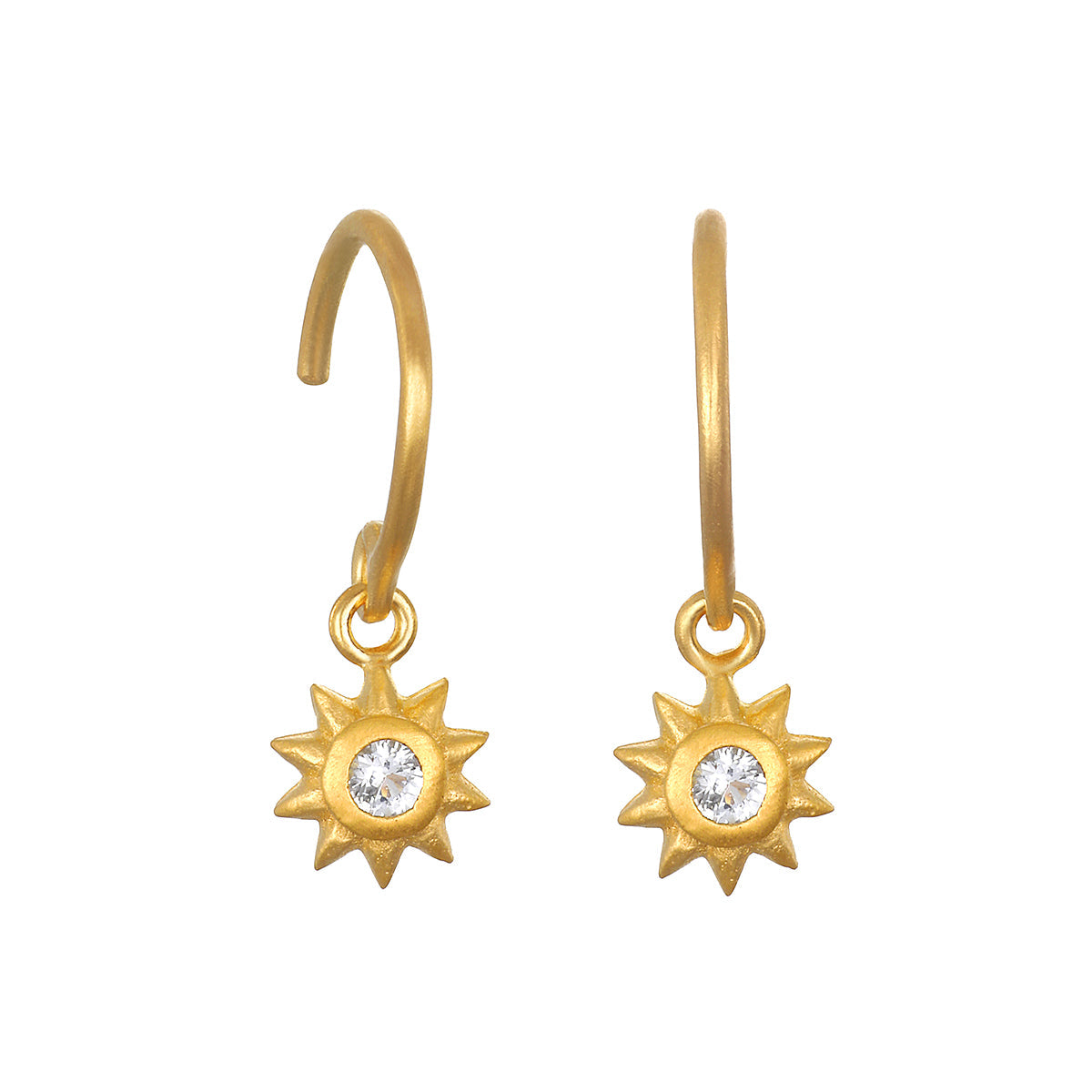 Lucent Spirit Mini Sun Hoop Earrings