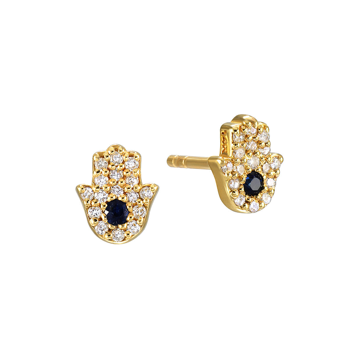 Abundant Blessings 14kt Gold Hamsa Earrings 