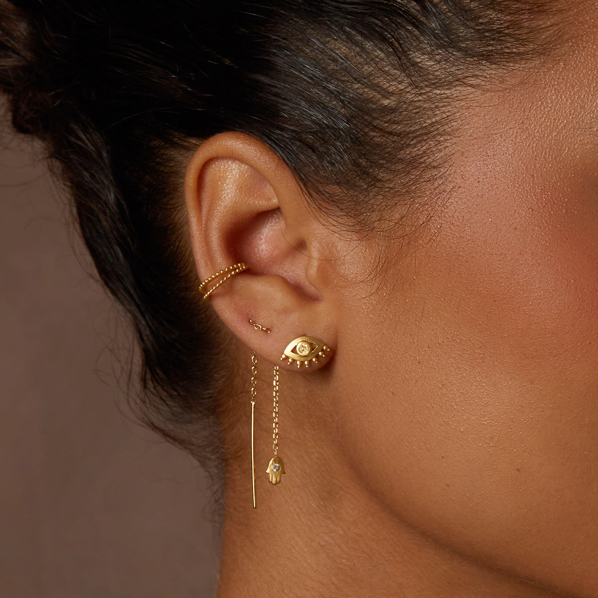 Personal Power Evil Eye Citrine Earrings