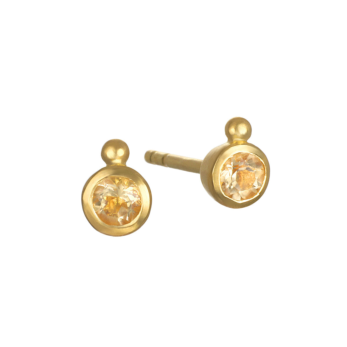 Solar Plexus Chakra Stud Earrings